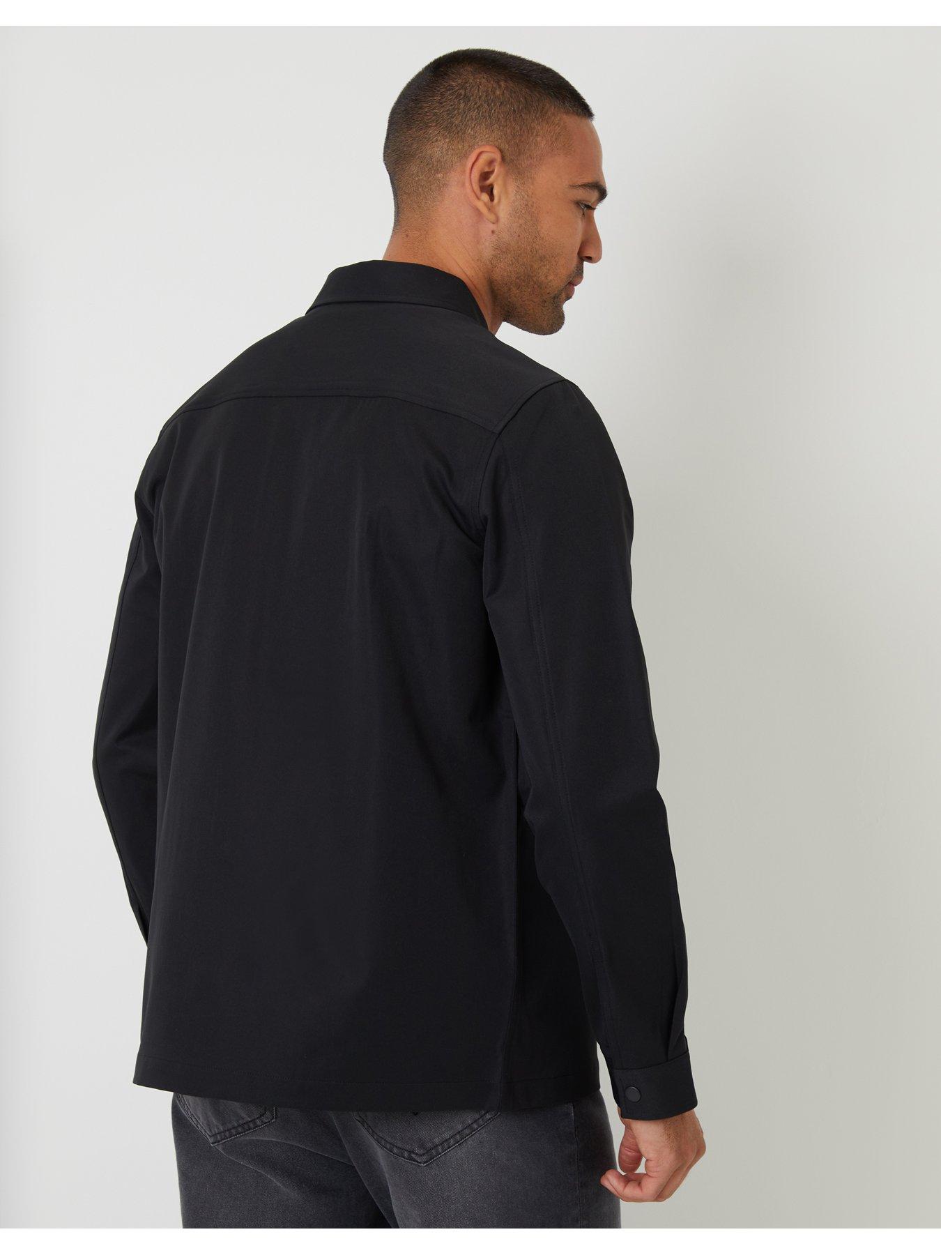 Image 2 of 6 of Threadbare Patch Pocket Overshirt In Black