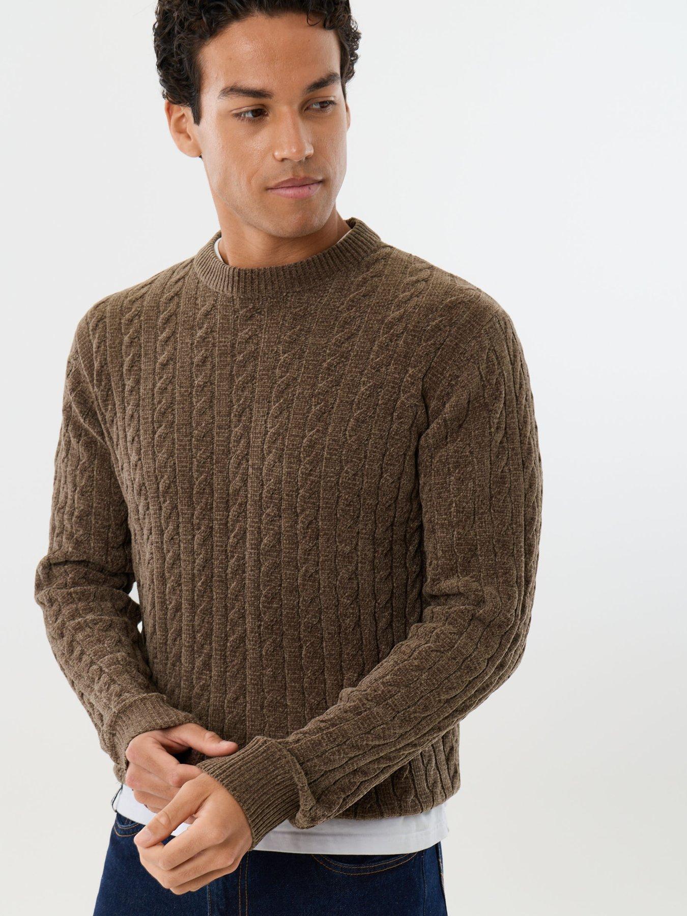 Image 1 of 4 of Threadbare Mens Jumper Crew Jacobson - Camel 7gg