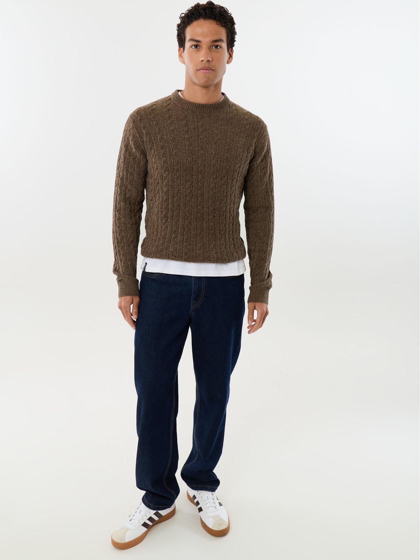 Image 3 of 4 of Threadbare Mens Jumper Crew Jacobson - Camel 7gg
