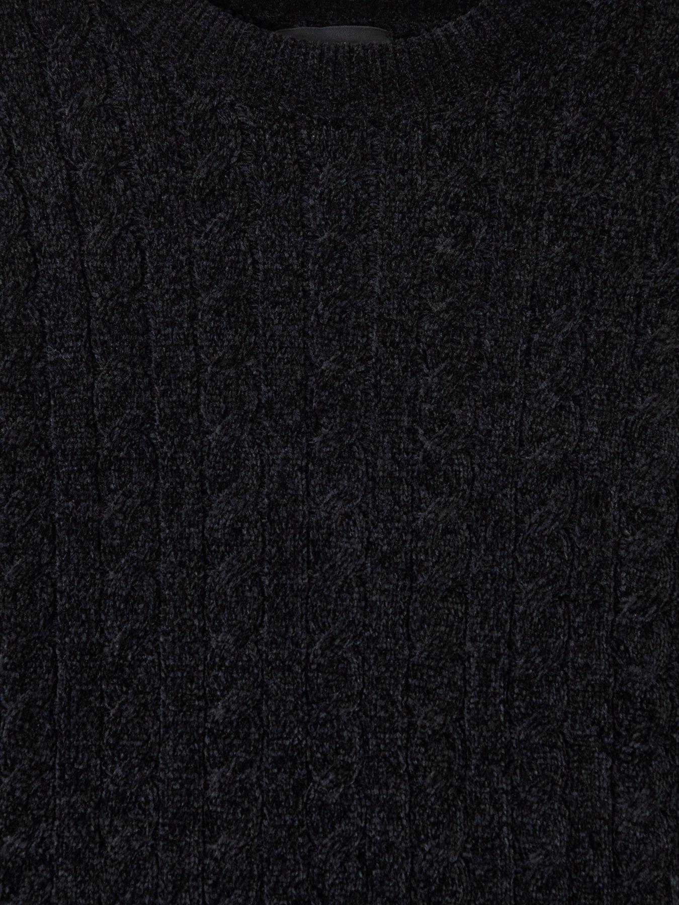 Image 5 of 5 of Threadbare Mens Jumper Crew Jacobson - Black 7gg