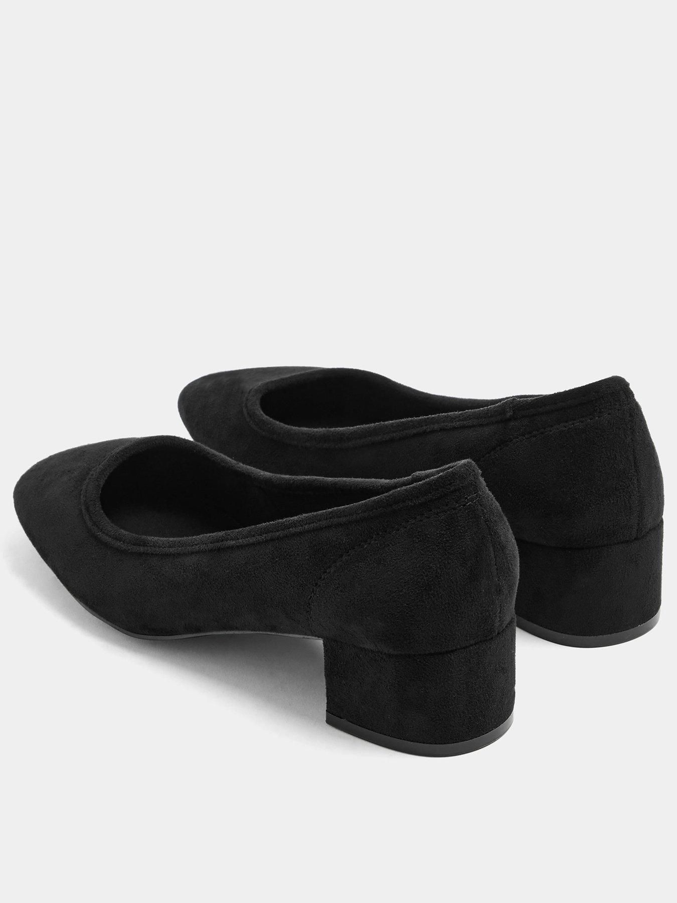 Image 3 of 4 of Yours Womens Block Heel Ballet Pumps - Black