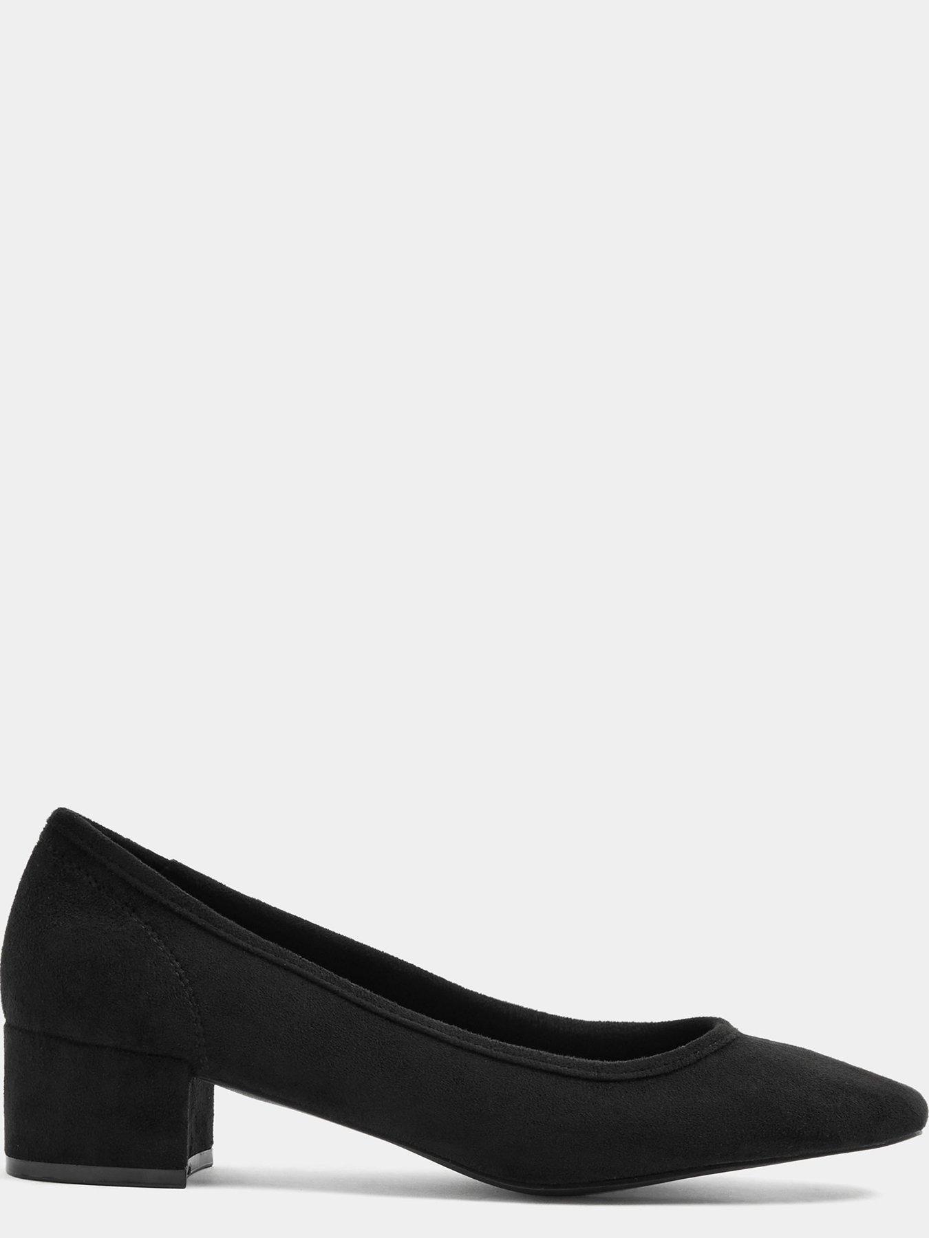 Image 4 of 4 of Yours Womens Block Heel Ballet Pumps - Black