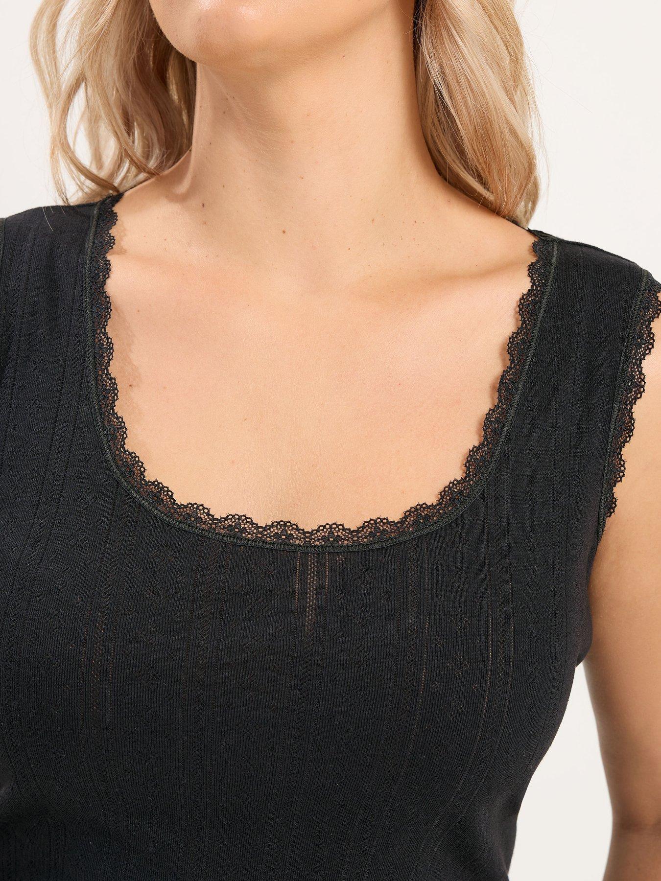 Image 4 of 4 of Yours Curve Thermal Pointelle Vest