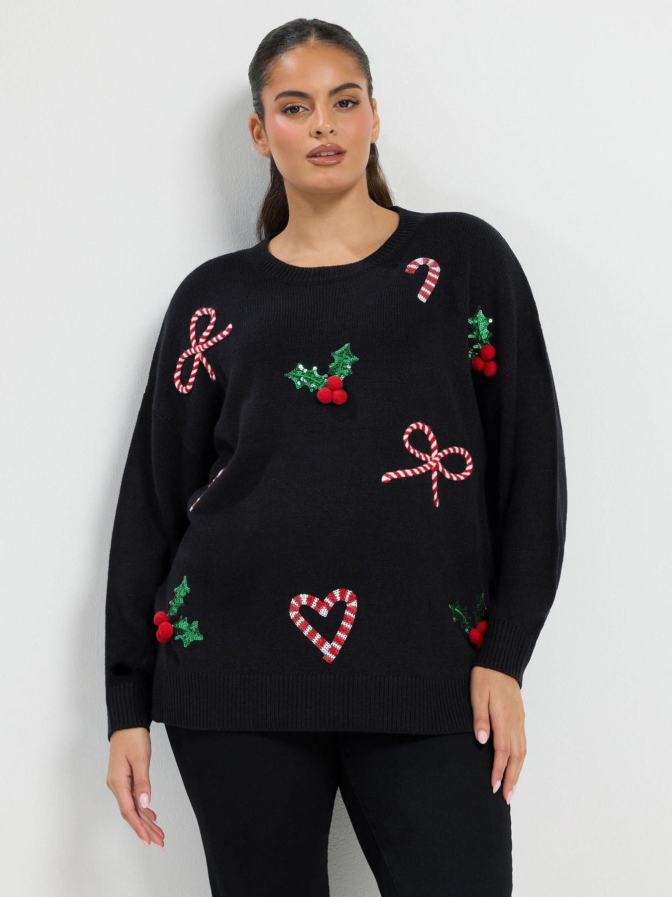 Image 1 of 4 of Yours Curve All Over Novelty Jumper