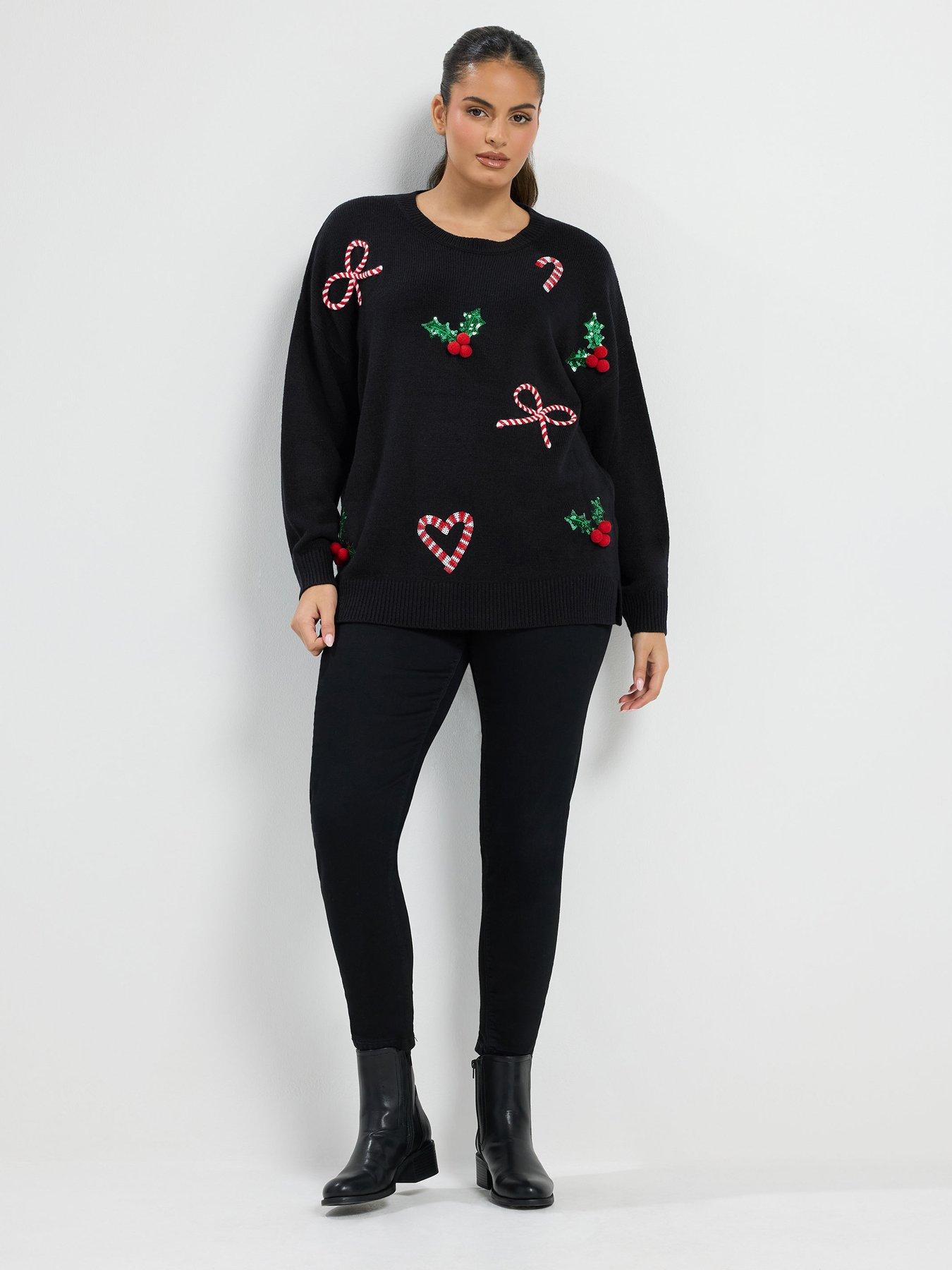 Image 3 of 4 of Yours Curve All Over Novelty Jumper