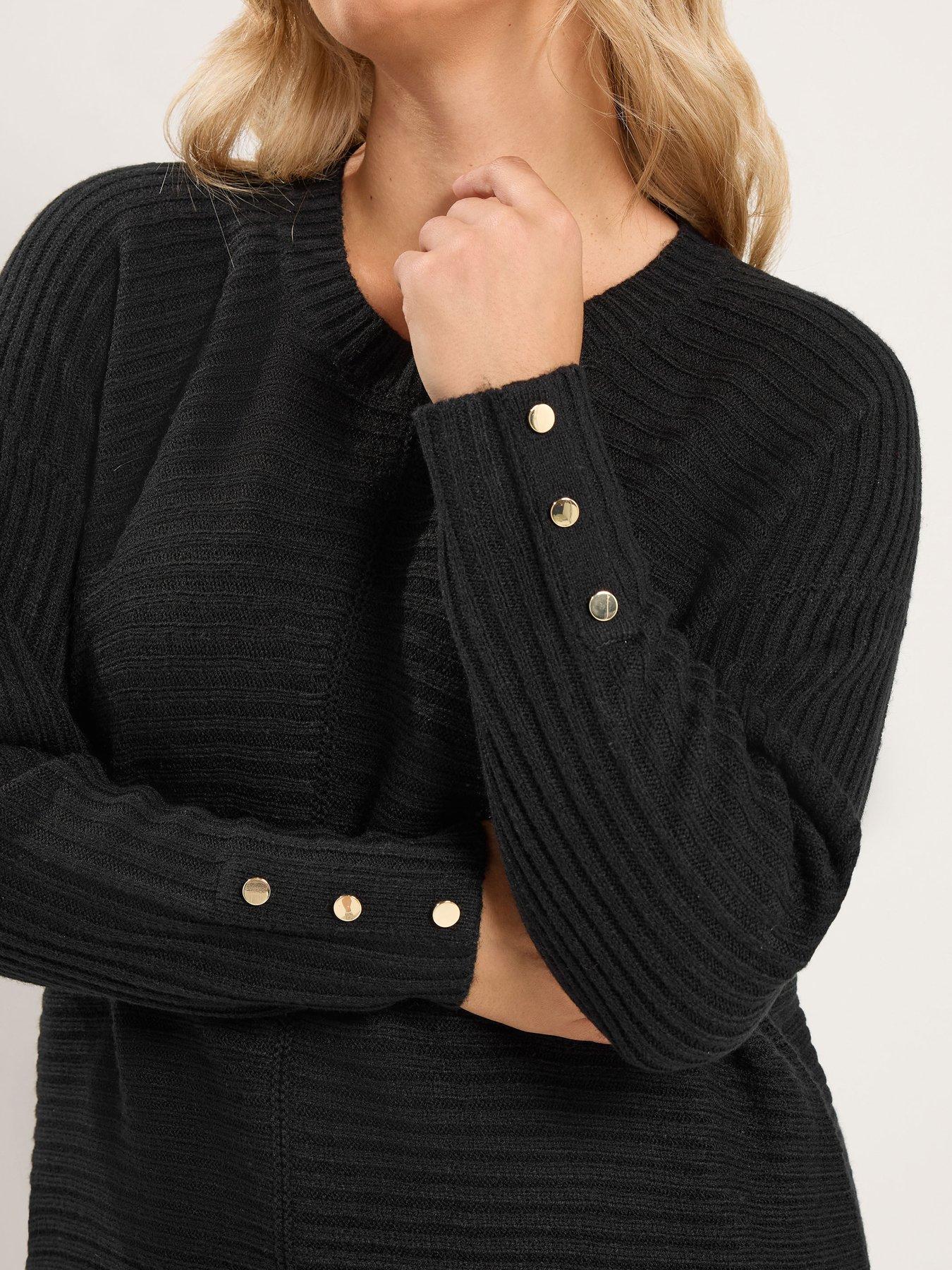 Image 4 of 4 of Yours Curve Rib Button Jumper
