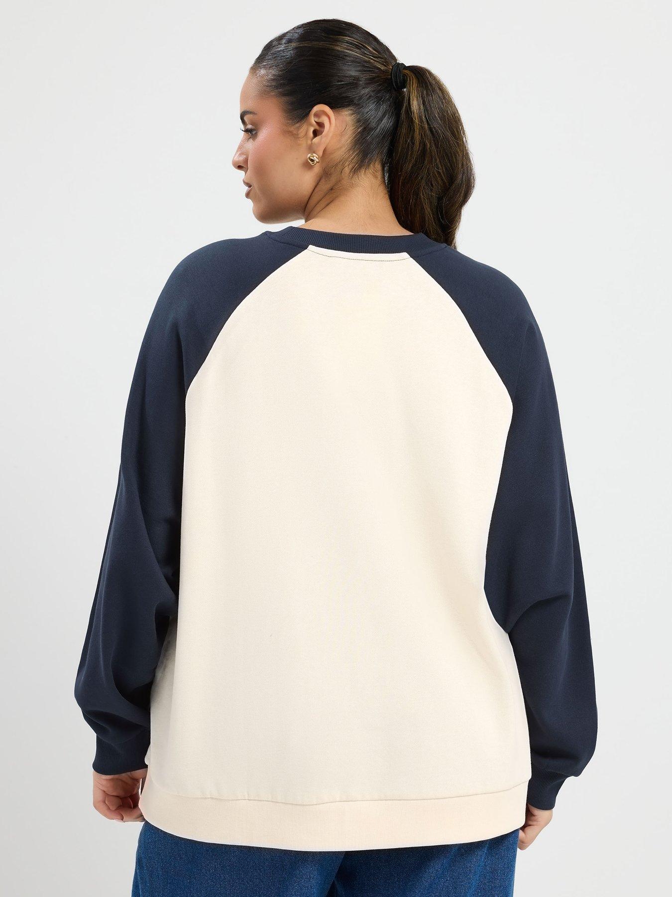 Image 2 of 4 of Yours Curve Chicago Raglan Sweatshirt