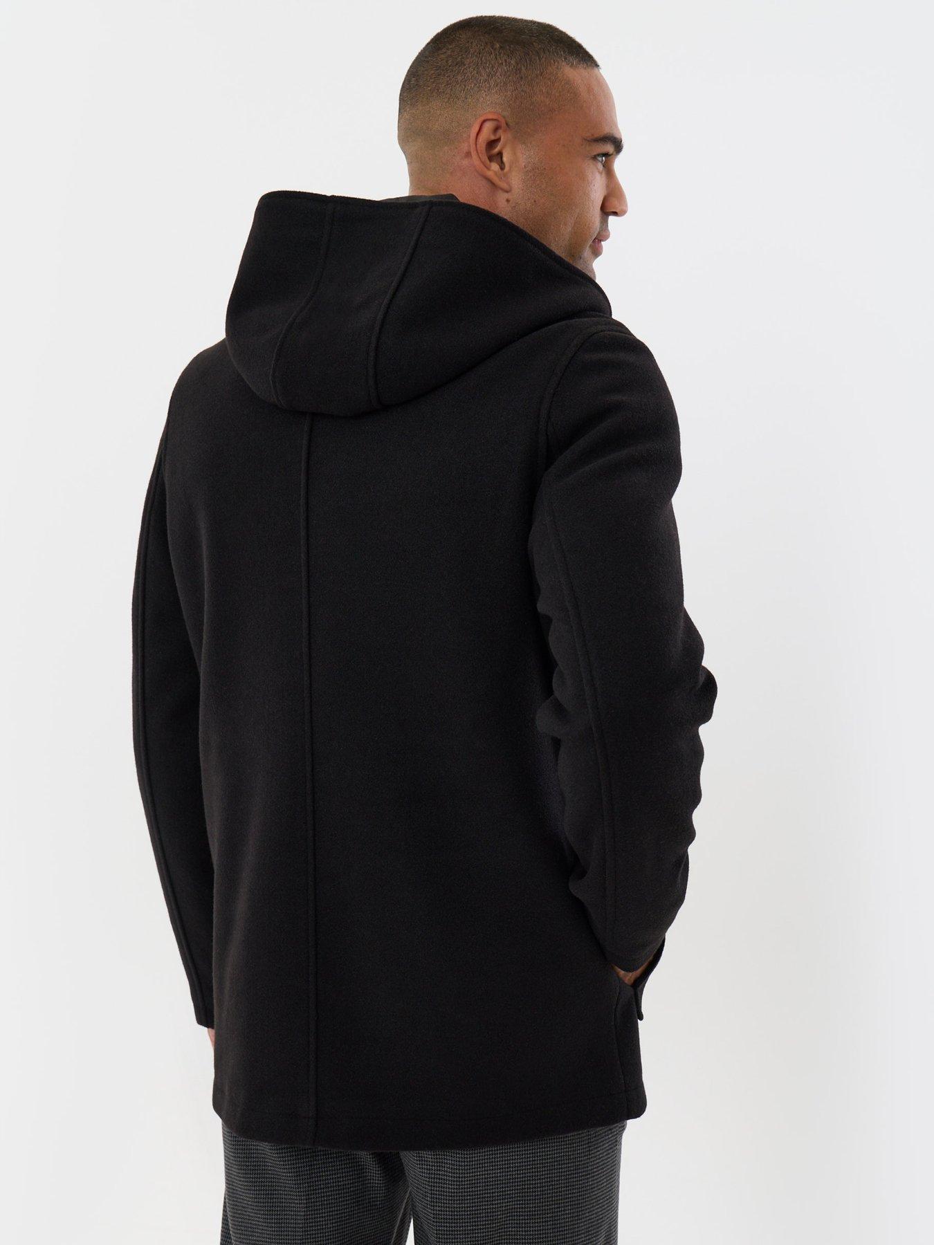 Image 2 of 6 of Threadbare Mens Jacket Arnes - Black (FAUX WOOL)