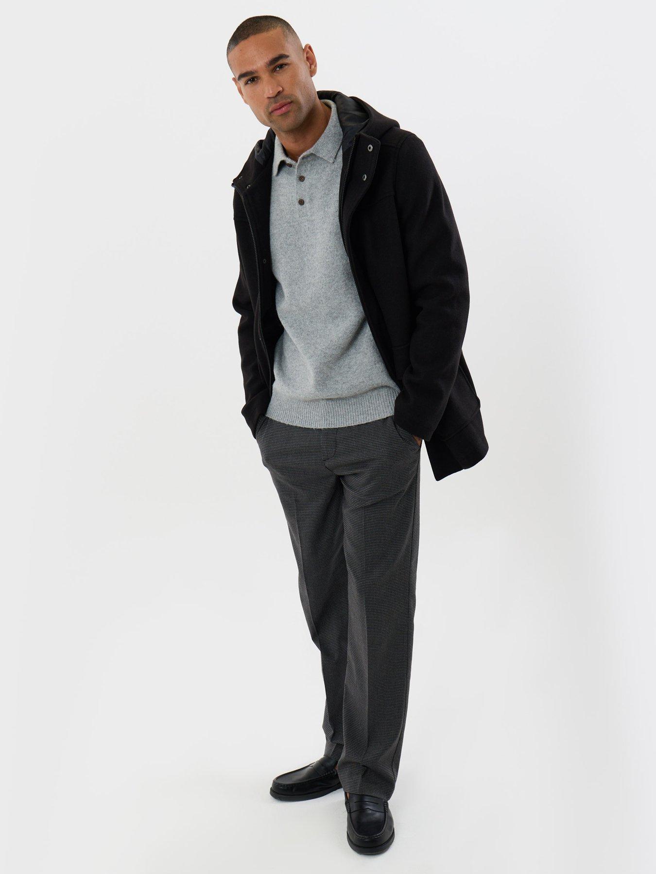 Image 3 of 6 of Threadbare Mens Jacket Arnes - Black (FAUX WOOL)