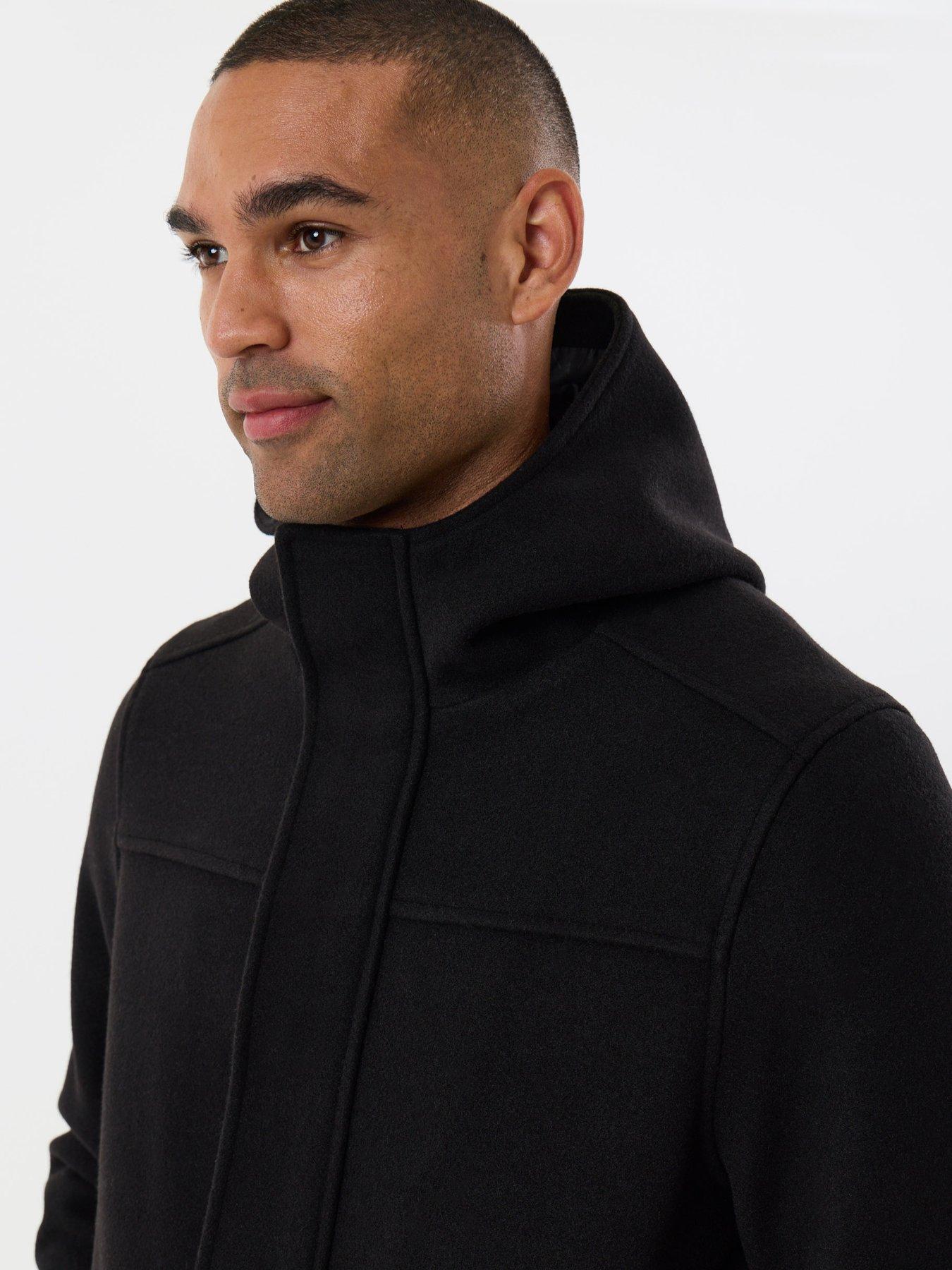 Image 4 of 6 of Threadbare Mens Jacket Arnes - Black (FAUX WOOL)