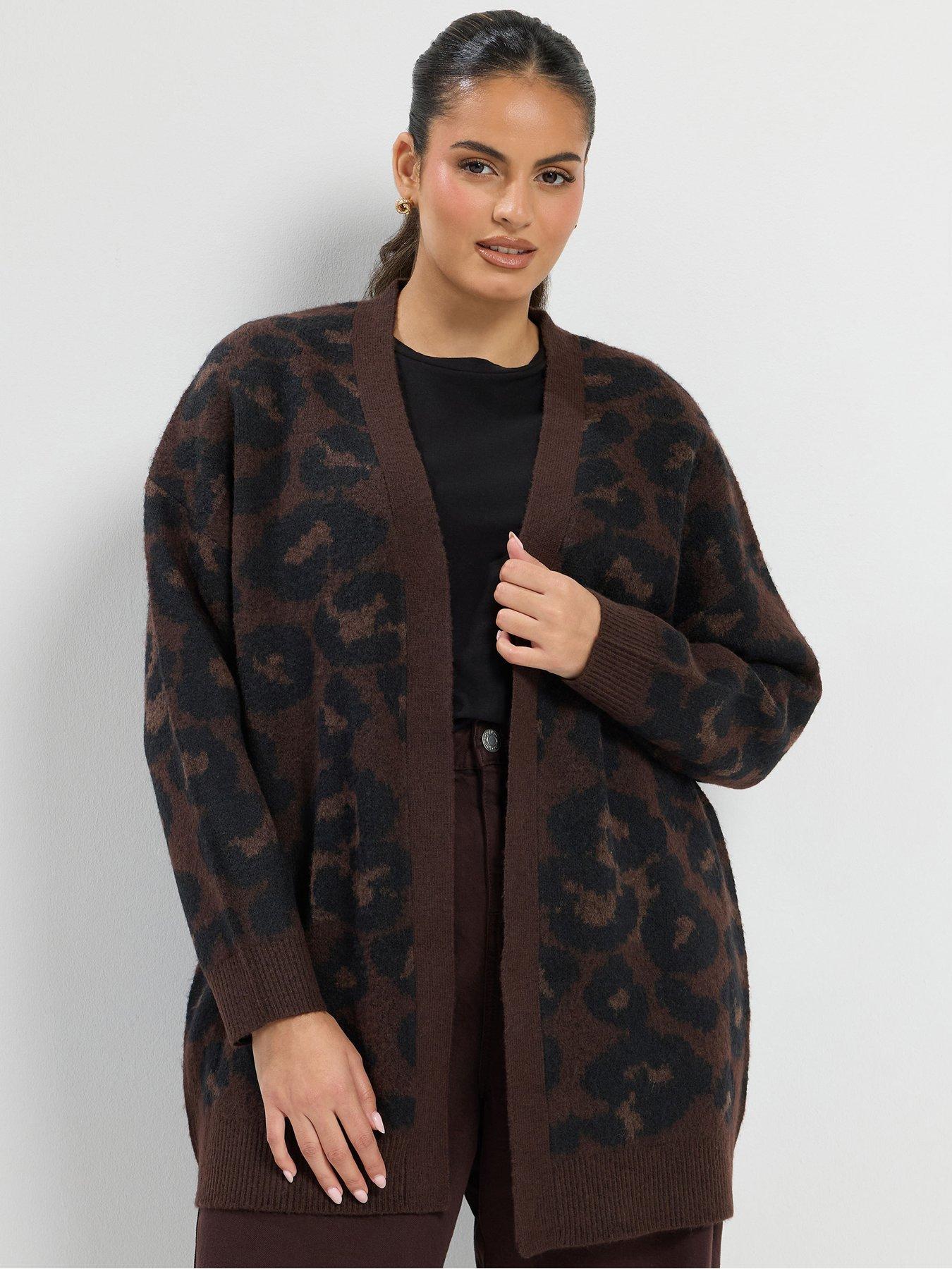 Image 1 of 4 of Yours Curve Leopard Cardigan