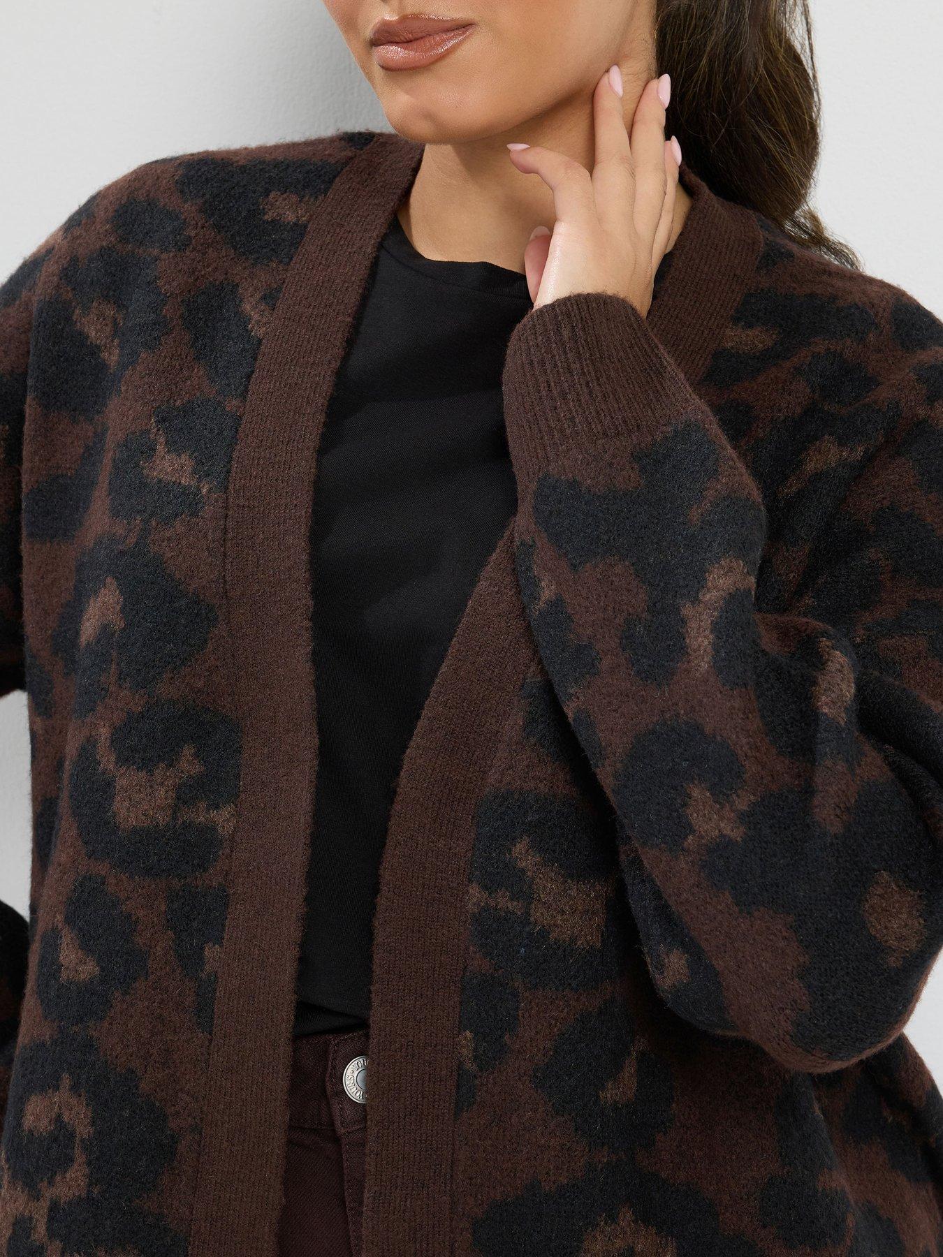 Image 4 of 4 of Yours Curve Leopard Cardigan