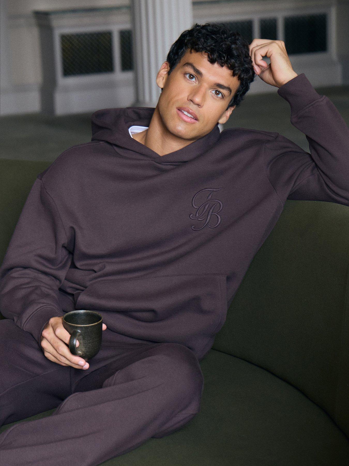 Image 1 of 5 of Threadbare Relaxed Fit Cotton Rich Overhead Hoodie In Chocolate Brown