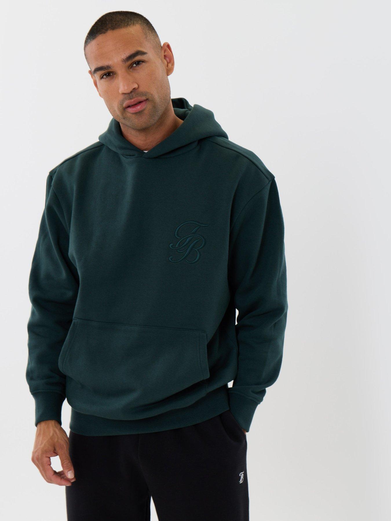 Image 1 of 4 of Threadbare Mens Fleece Hoody Triton - Evergreen (Relaxed Fit ) Was Neptune