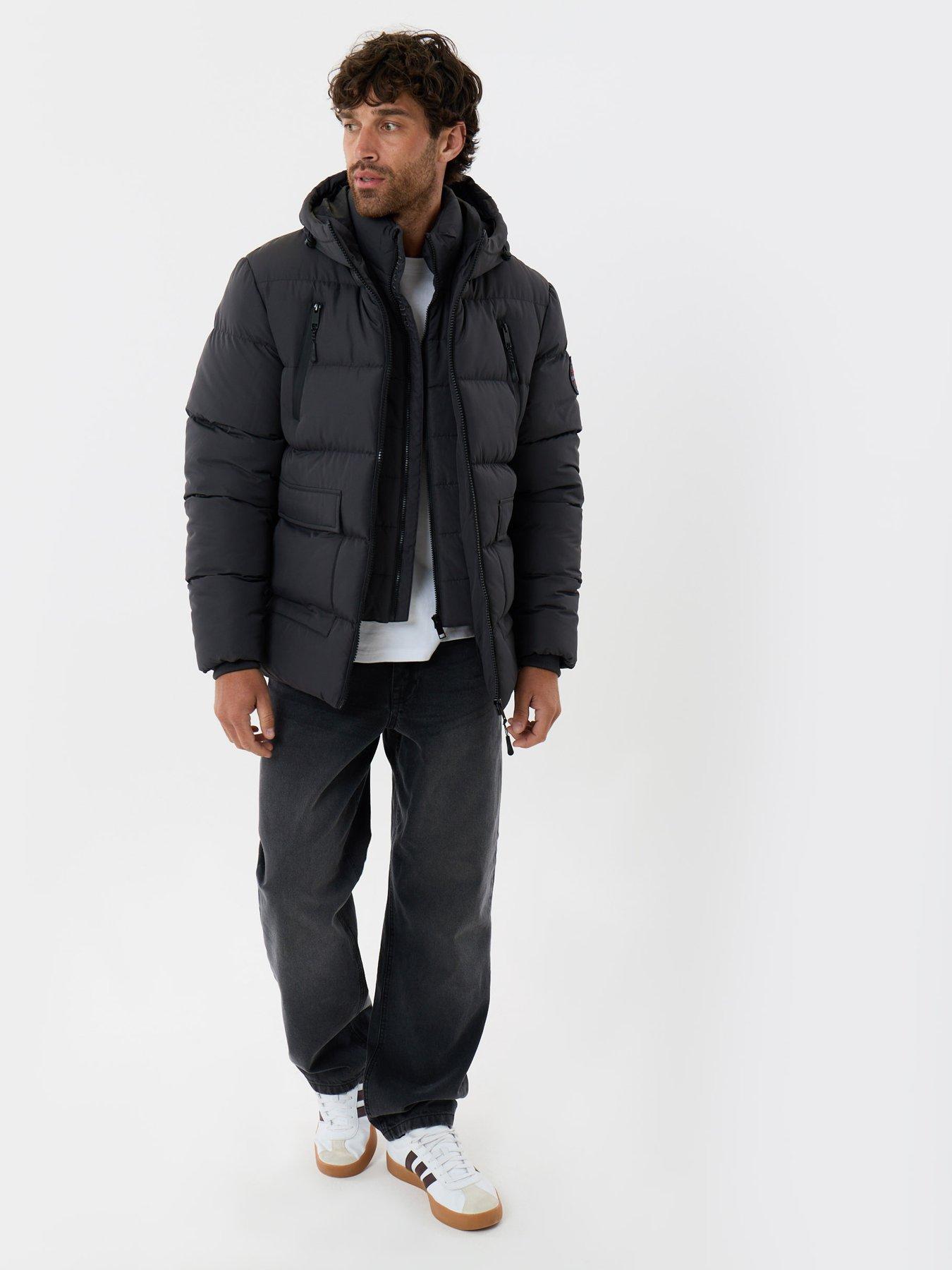 Image 3 of 6 of Threadbare Mens Jacket Porgy - Slate (with Padding)