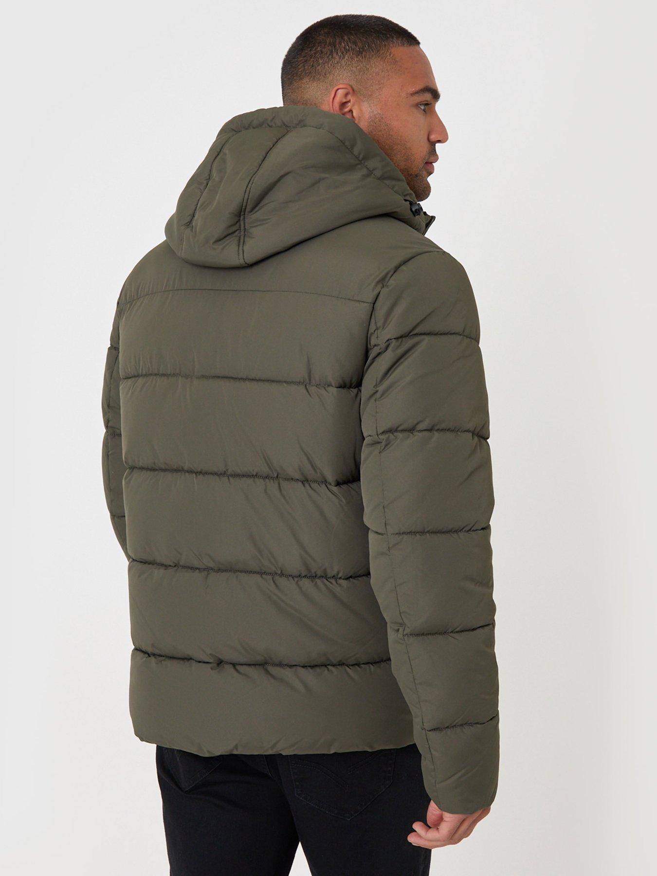 Image 2 of 5 of Threadbare Mens Padded Hooded Puffer Torso Jacket - Khaki