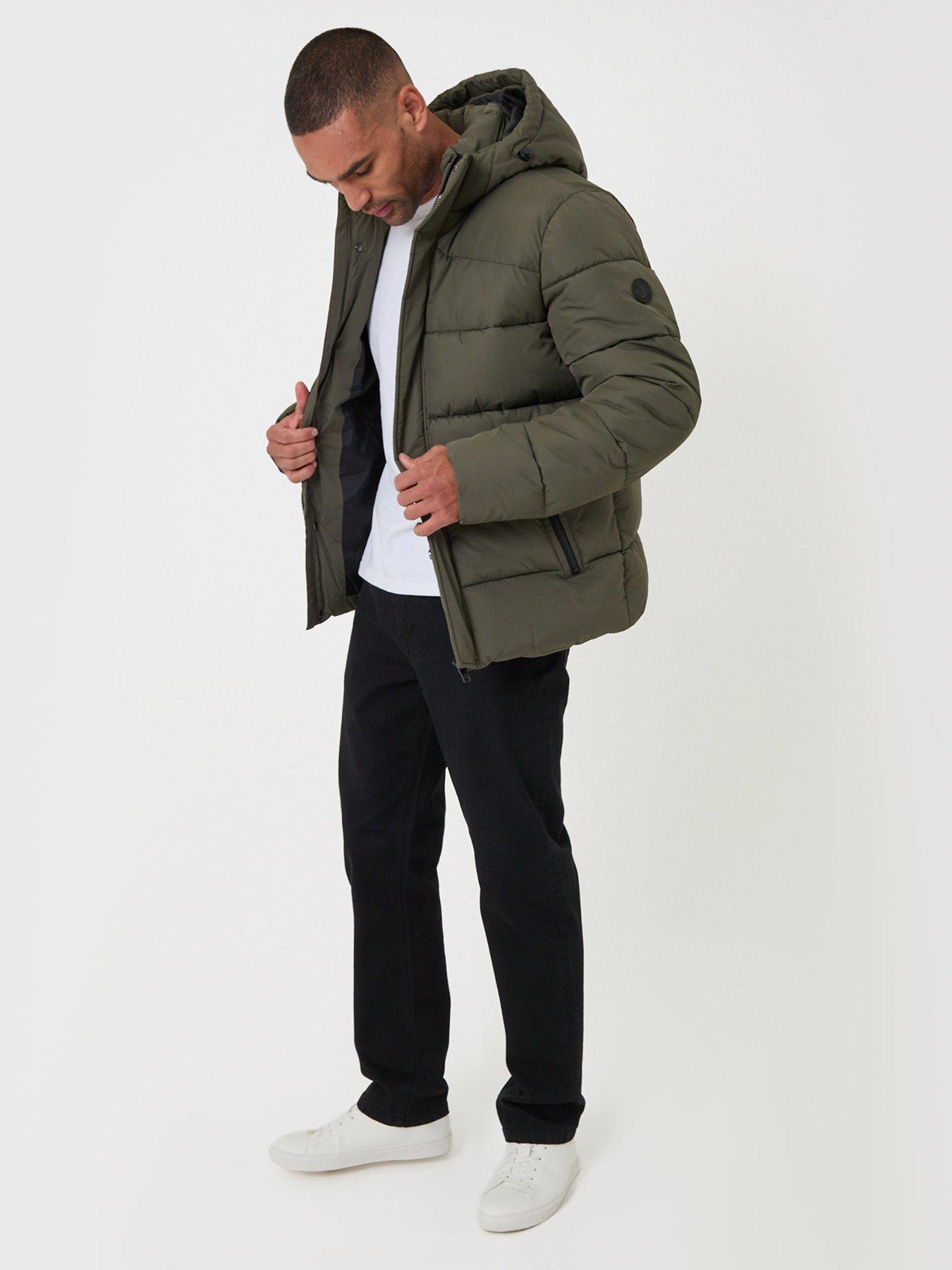 Image 3 of 5 of Threadbare Mens Padded Hooded Puffer Torso Jacket - Khaki