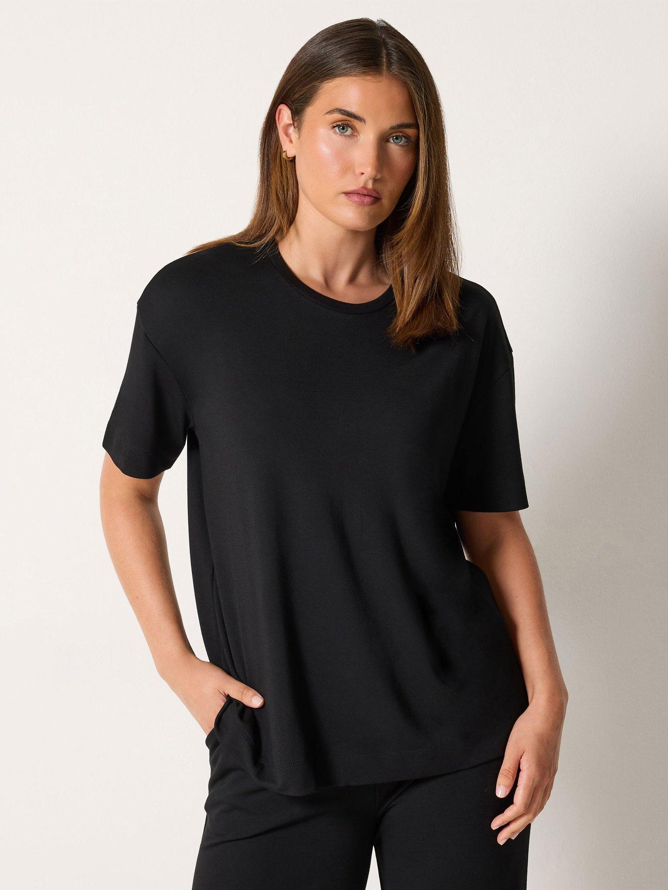 Image 1 of 4 of Long Tall Sally Womens Tall Premium Short Sleeve T-Shirt - Black