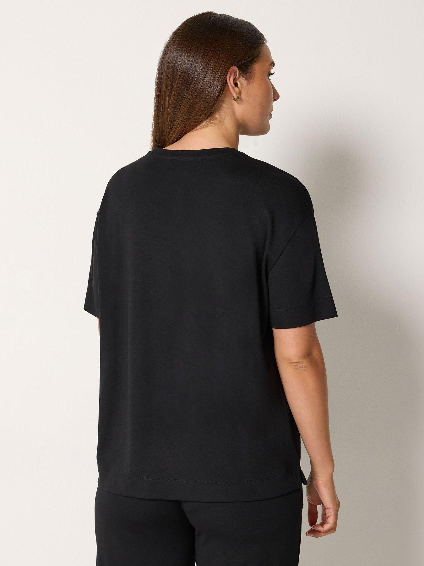 Image 2 of 4 of Long Tall Sally Womens Tall Premium Short Sleeve T-Shirt - Black