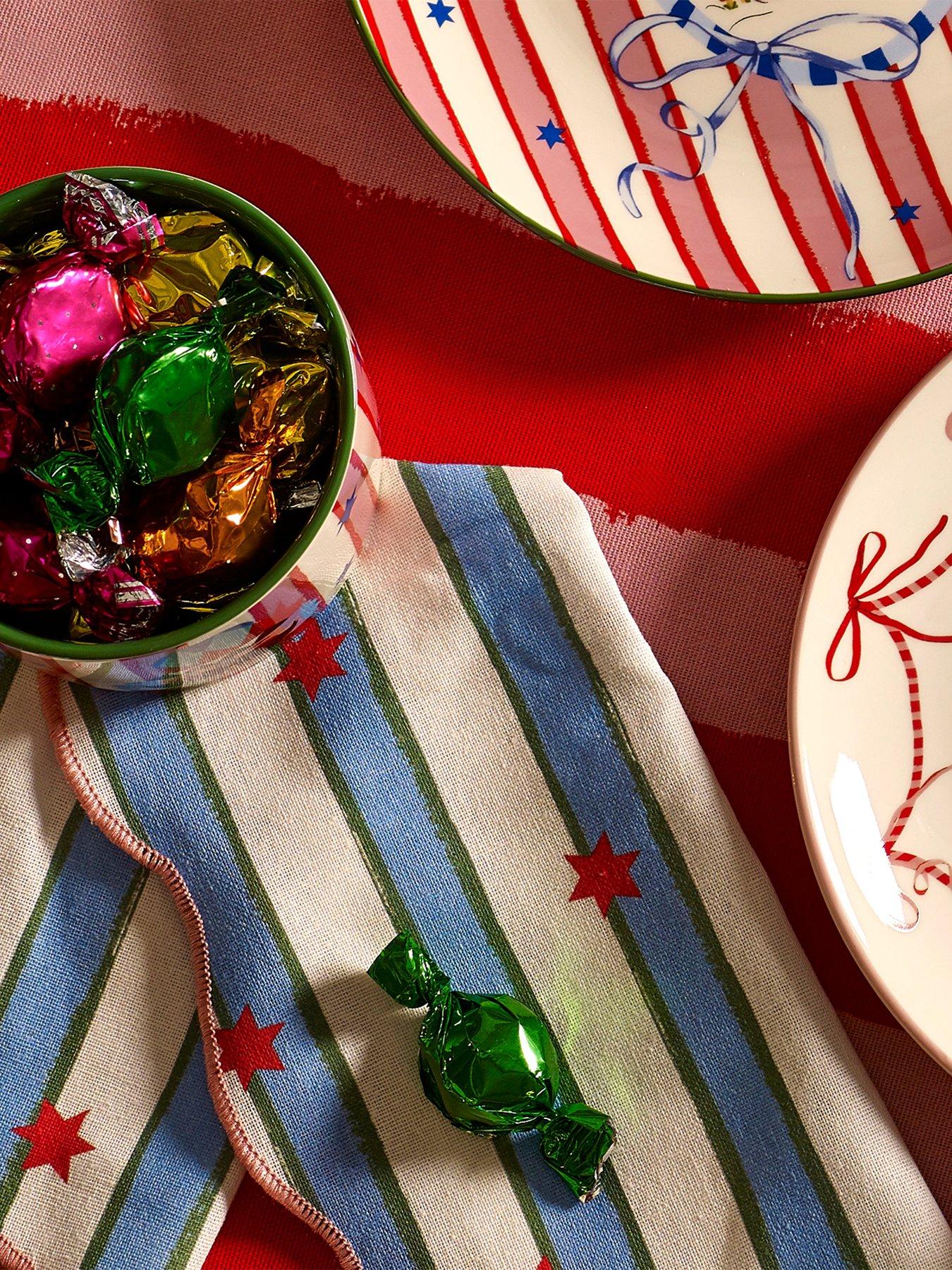 Image 6 of 6 of Eleanor Bowmer Eleanor Bowmer Stars &amp; Stripe Christmas Napkins - Set Of 4