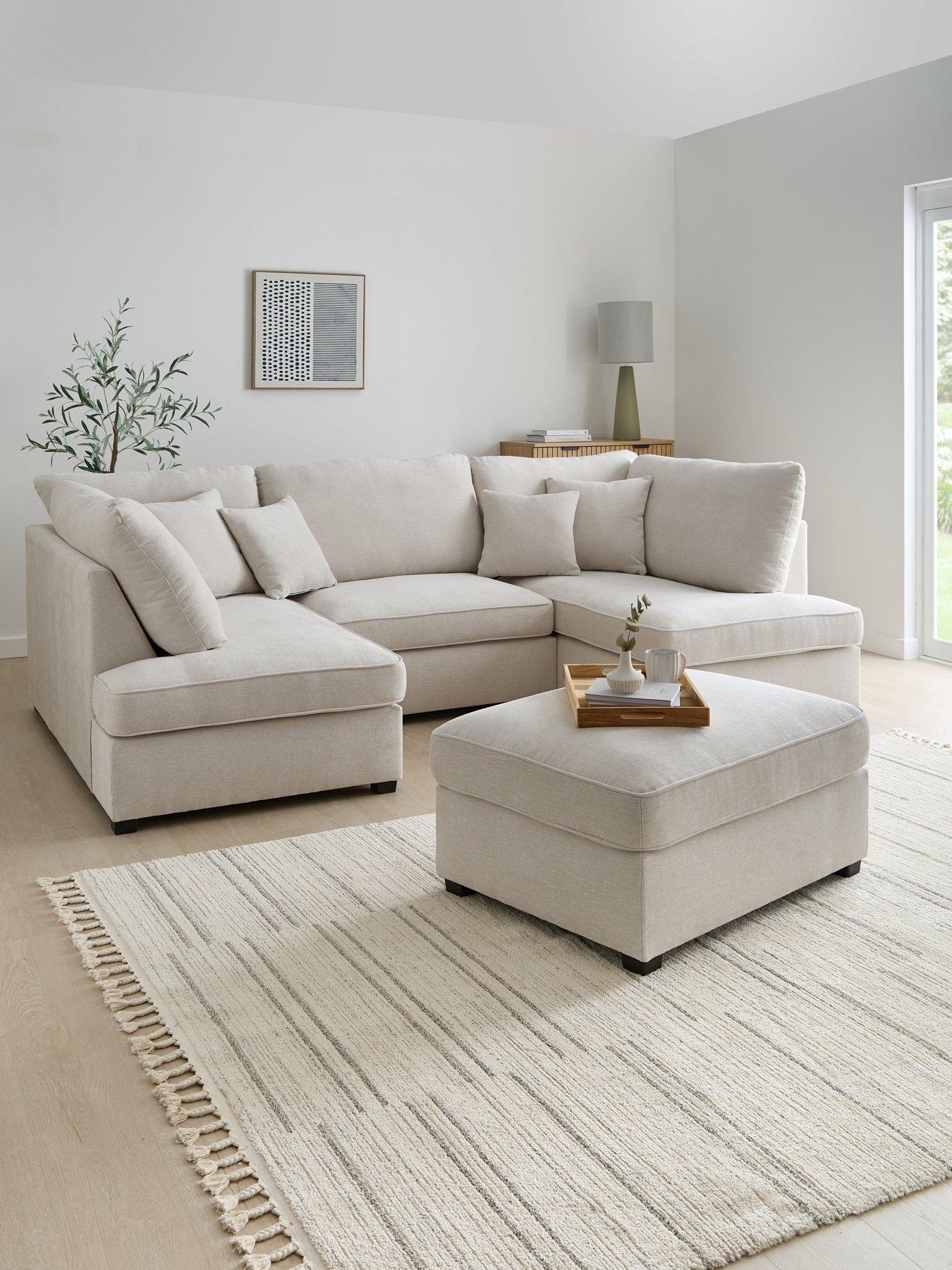 Image 1 of 7 of The Very Collection Seattle U-shape Modular Sofa With Footstool