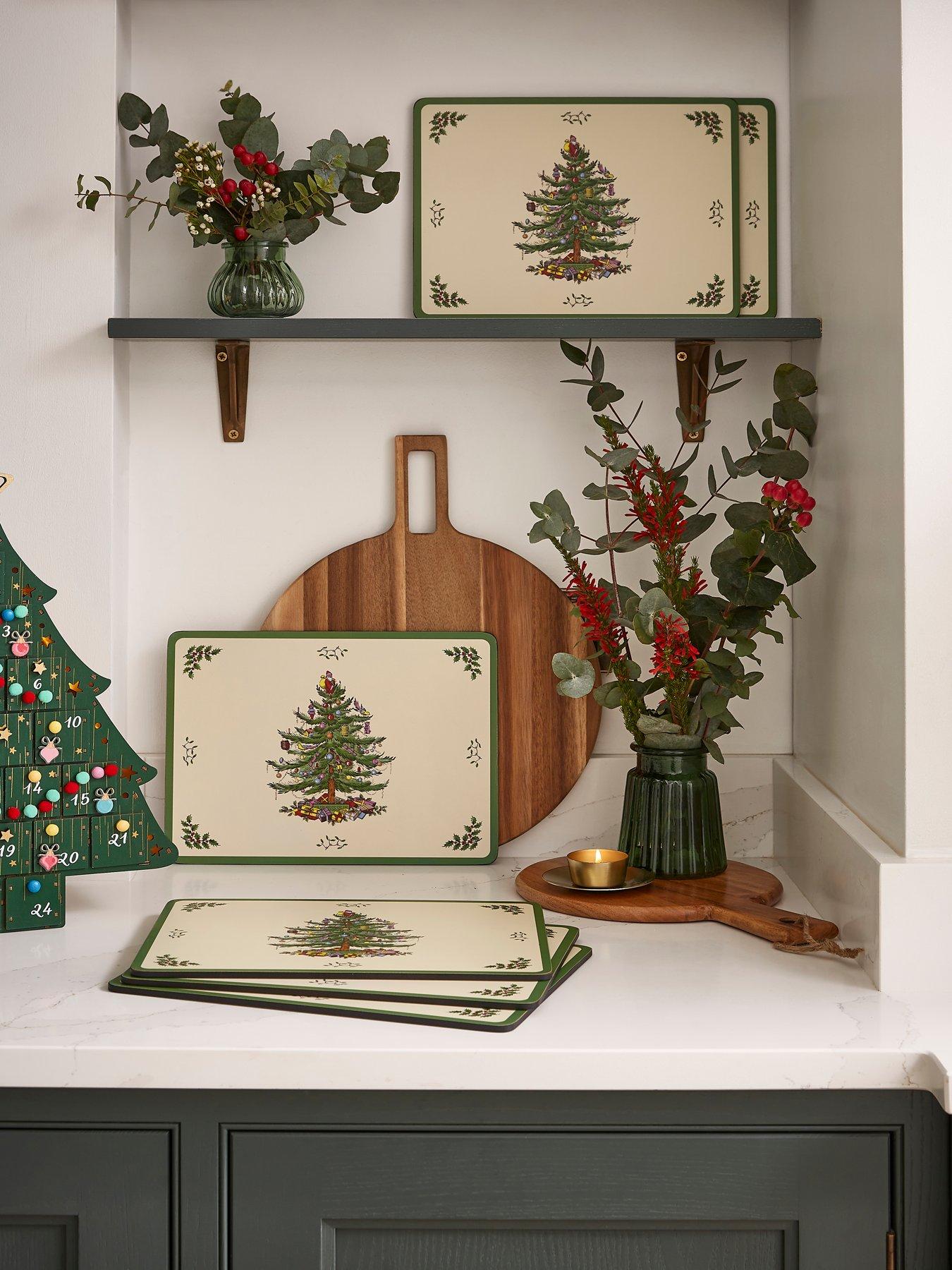 Image 1 of 7 of Spode Christmas Tree Coasters And Placemats