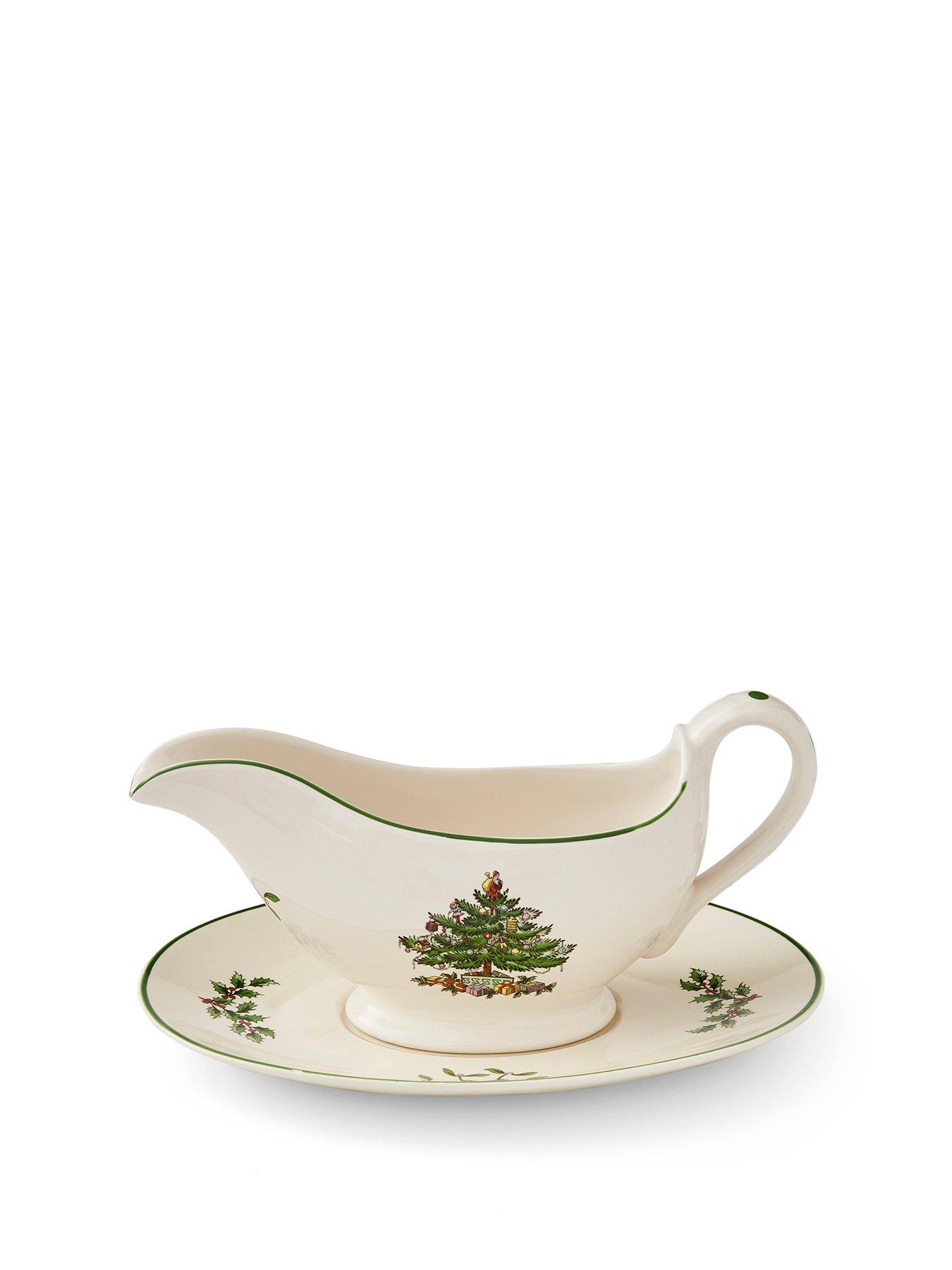 Image 2 of 6 of Spode Christmas Tree Sauce Boat & Stand