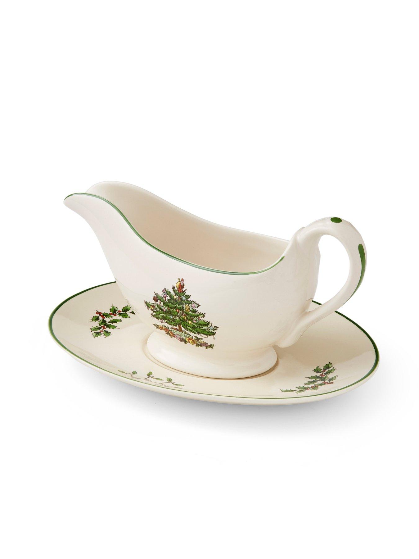 Image 3 of 6 of Spode Christmas Tree Sauce Boat & Stand