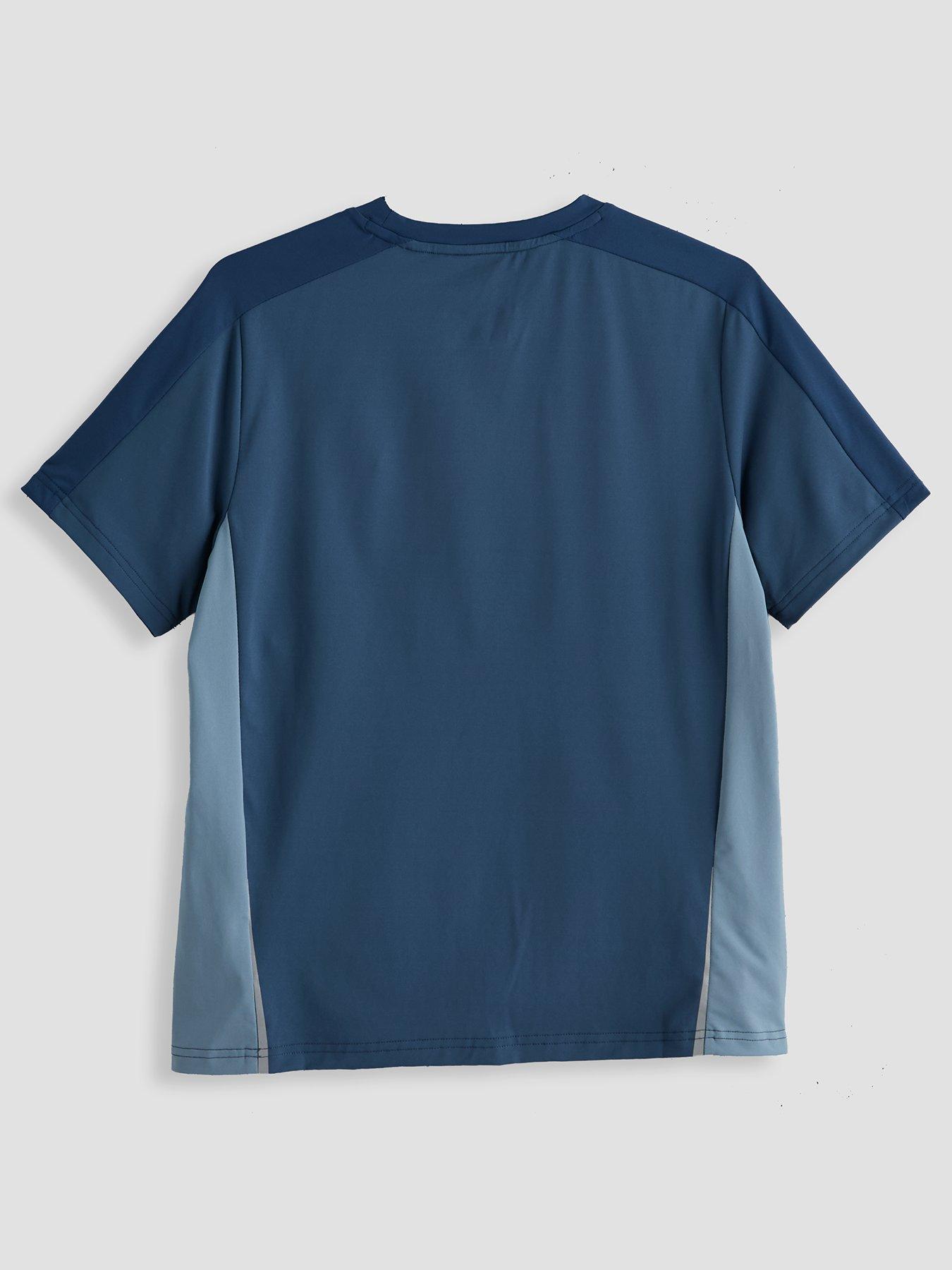 Image 2 of 4 of Montirex Boys Altrus Colour Block Stretch T-Shirt - Blue