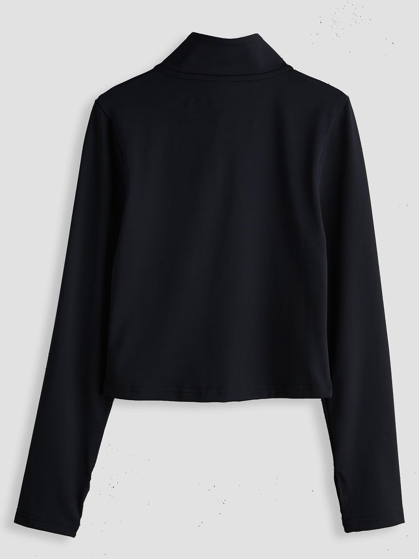 Image 2 of 4 of Montirex Girls Icon Stretch 1/4 Zip Top - Black