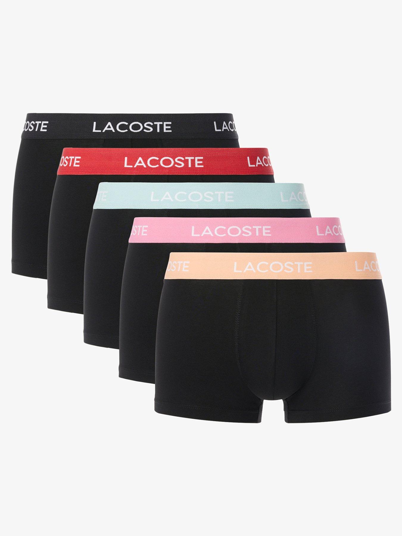 Image 1 of 3 of Lacoste Lacoste 5 Pack Stretch Cotton Trunks