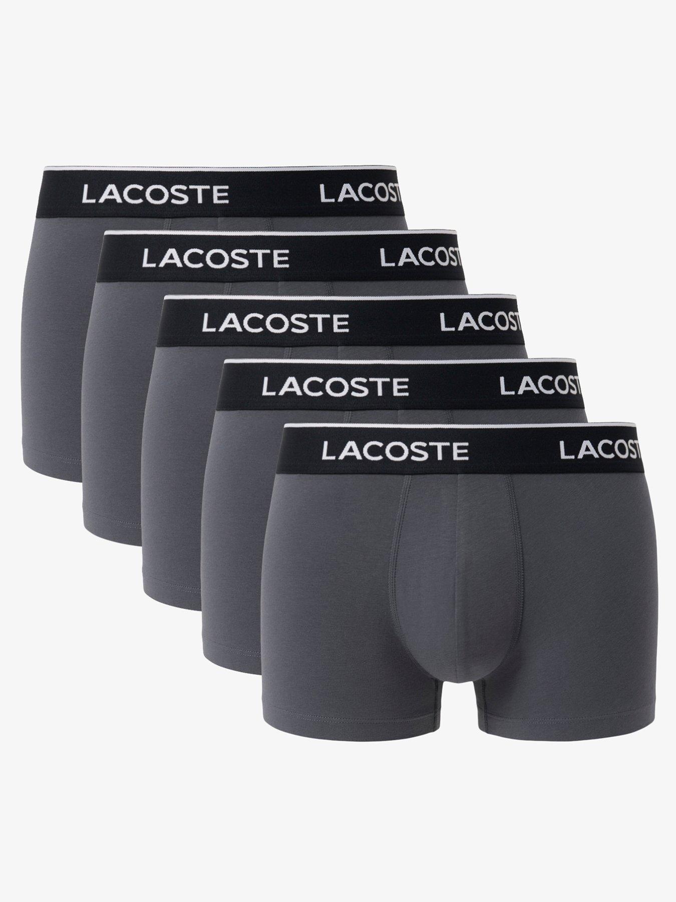 Image 1 of 3 of Lacoste Lacoste 5 Pack Stretch Cotton Trunks