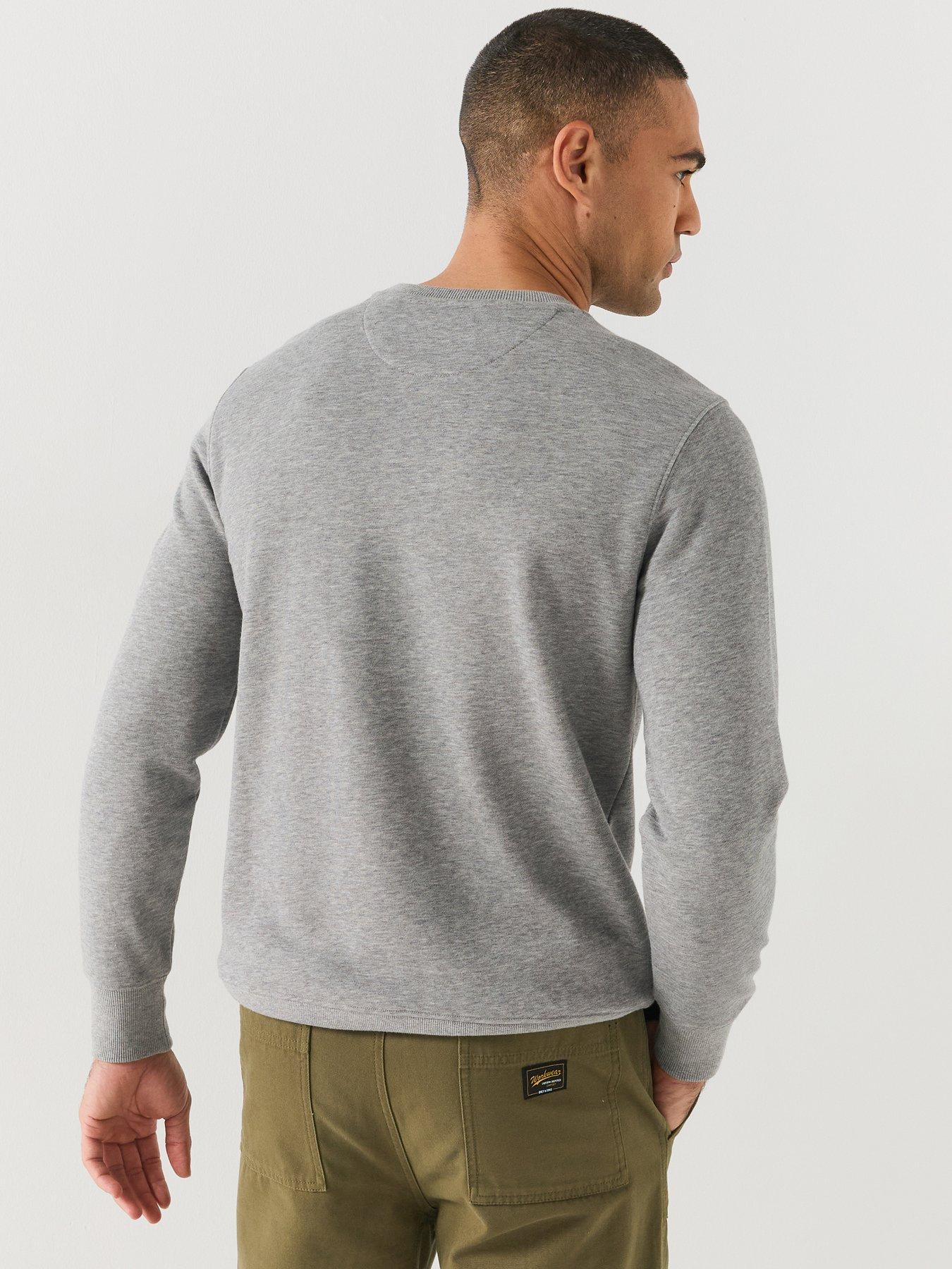 Image 2 of 7 of GANT Mens Shield Regular Fit Sweatshirt - Light Grey