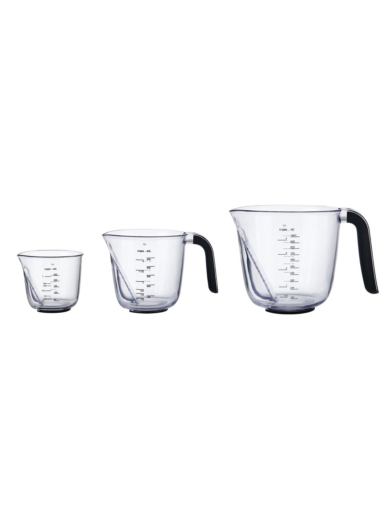 Image 1 of 4 of KitchenAid KitchenAid 3pc Angled Measuring Jug Set - Black