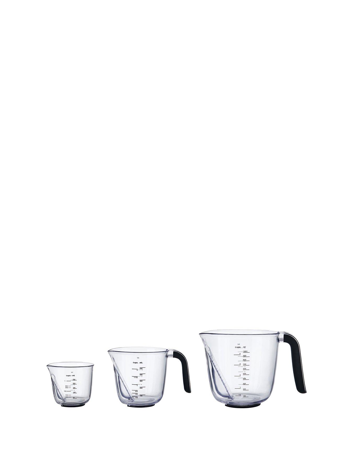 Image 2 of 4 of KitchenAid KitchenAid 3pc Angled Measuring Jug Set - Black