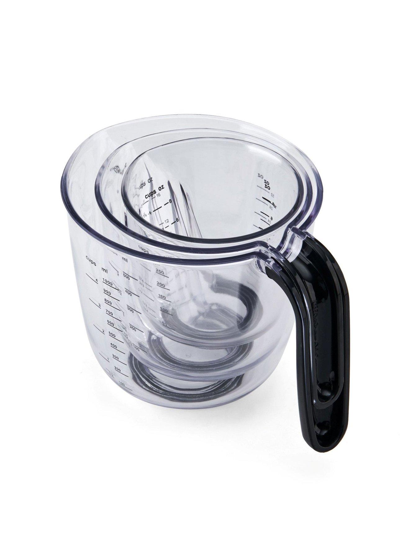 Image 4 of 4 of KitchenAid KitchenAid 3pc Angled Measuring Jug Set - Black