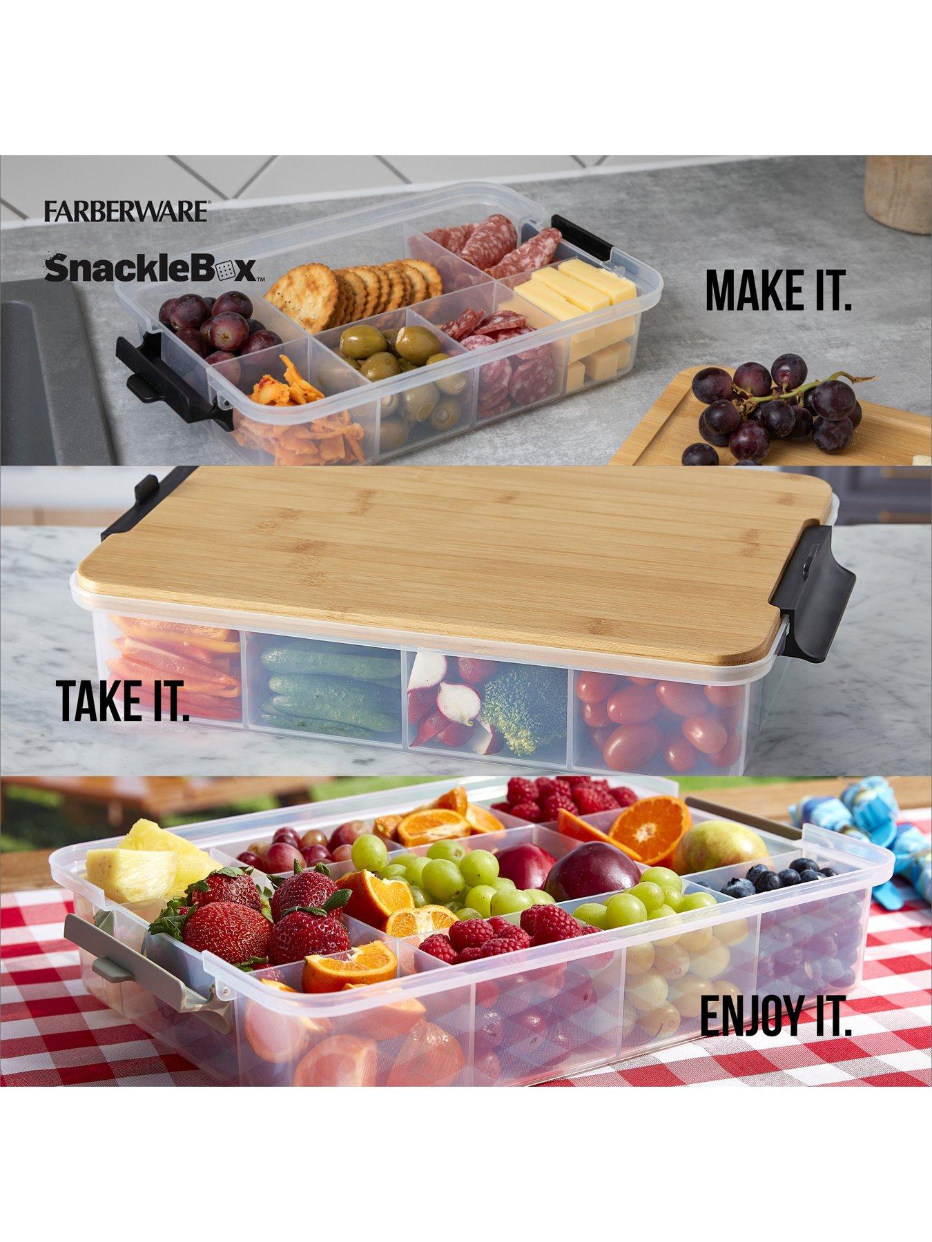 Image 1 of 4 of KitchenAid Farberware SnackleBox Bamboo Board and Box Set, 7 and 11 Compartments