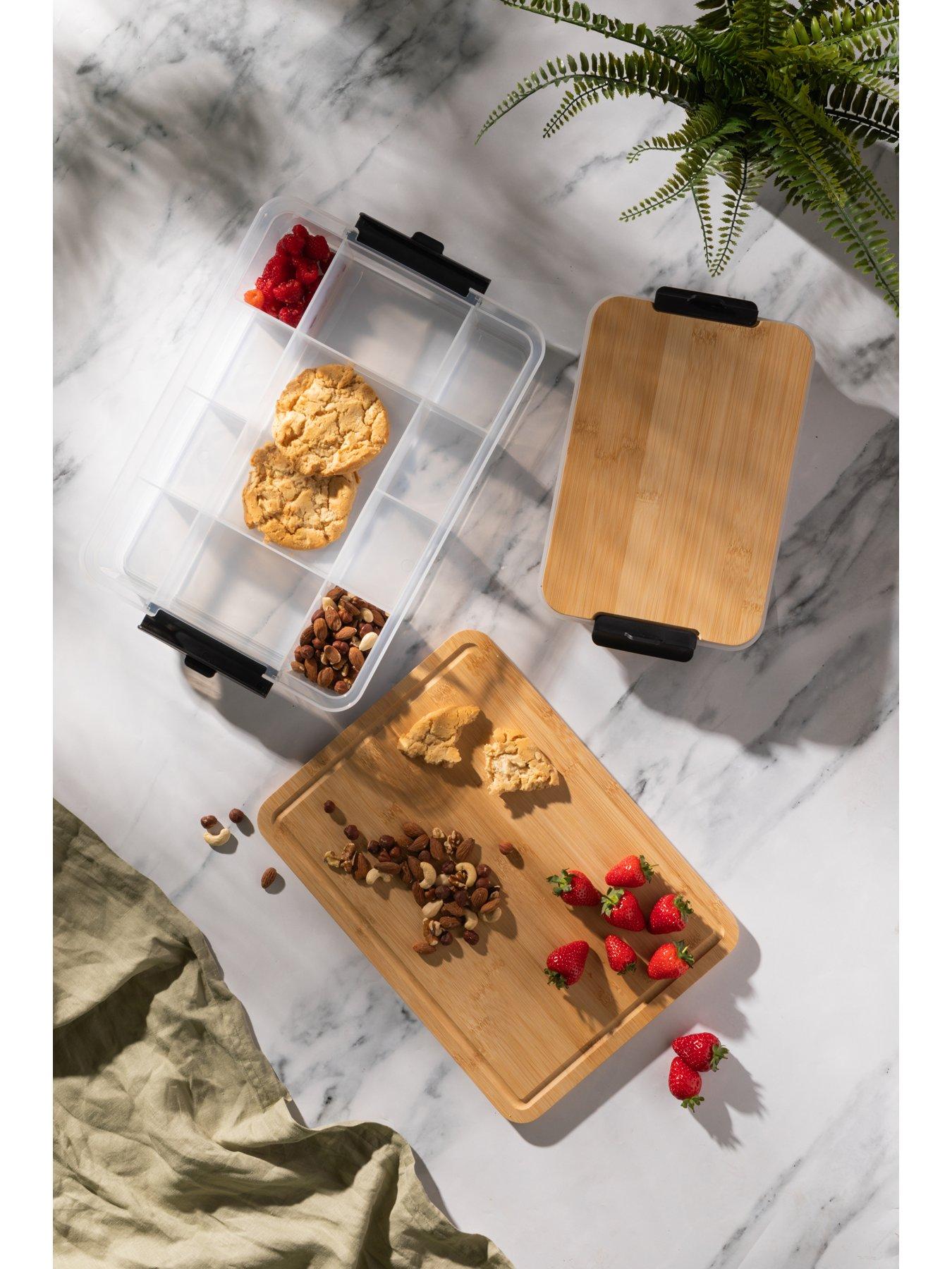 Image 3 of 4 of KitchenAid Farberware SnackleBox Bamboo Board and Box Set, 7 and 11 Compartments