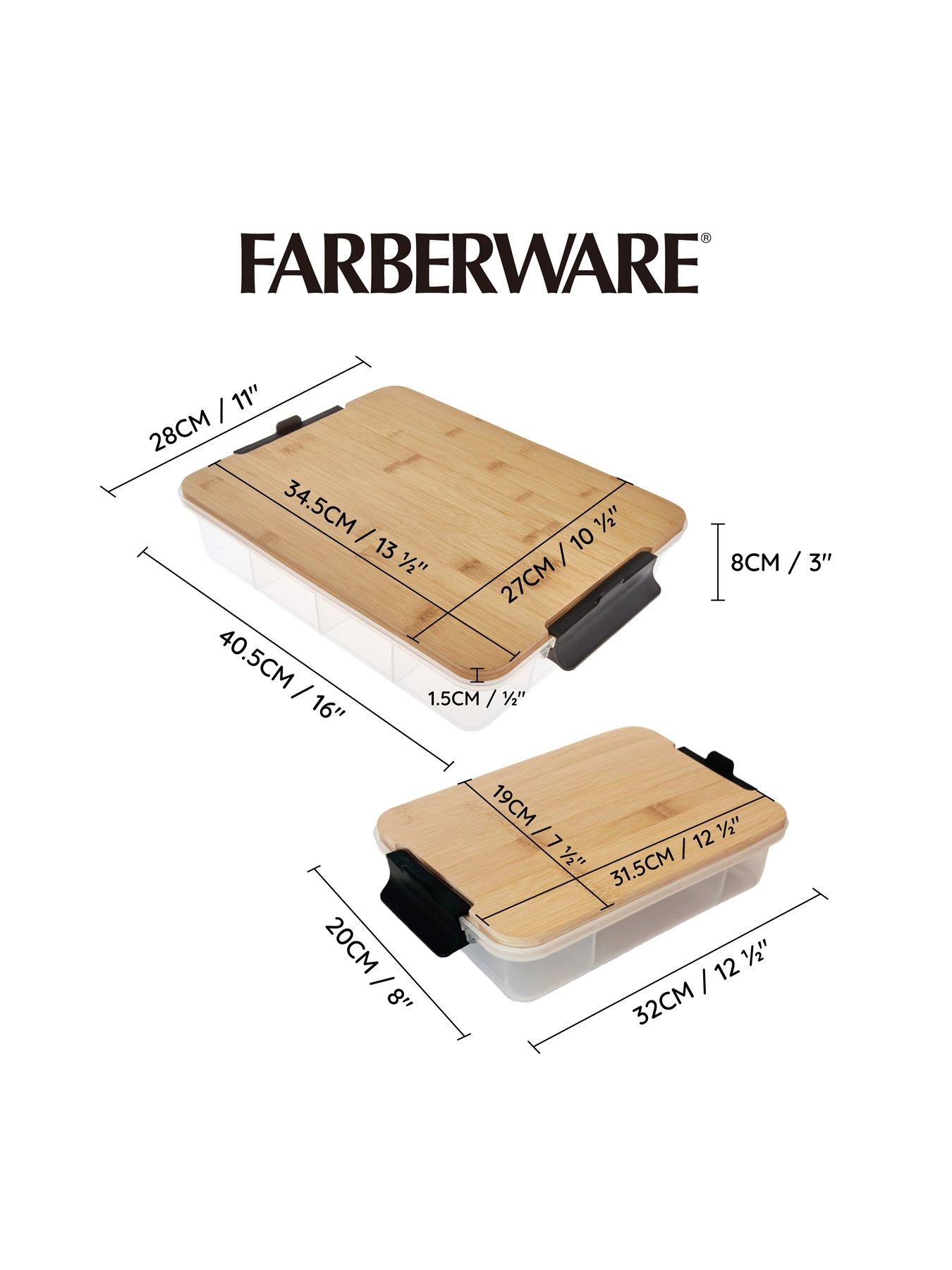 Image 4 of 4 of KitchenAid Farberware SnackleBox Bamboo Board and Box Set, 7 and 11 Compartments