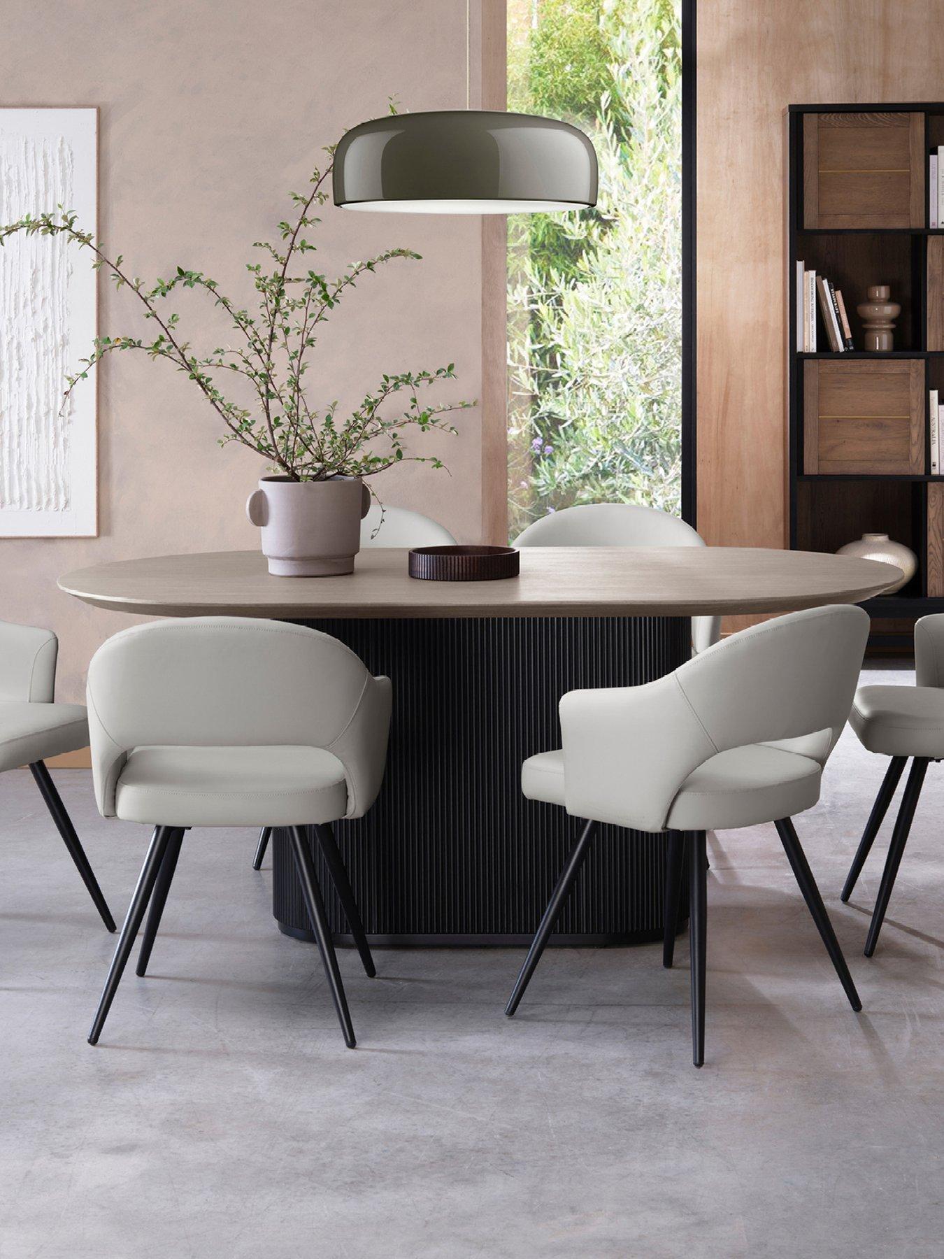 Image 6 of 6 of Bentley Designs Jorge Grey Oak 6 Seater Dining Table