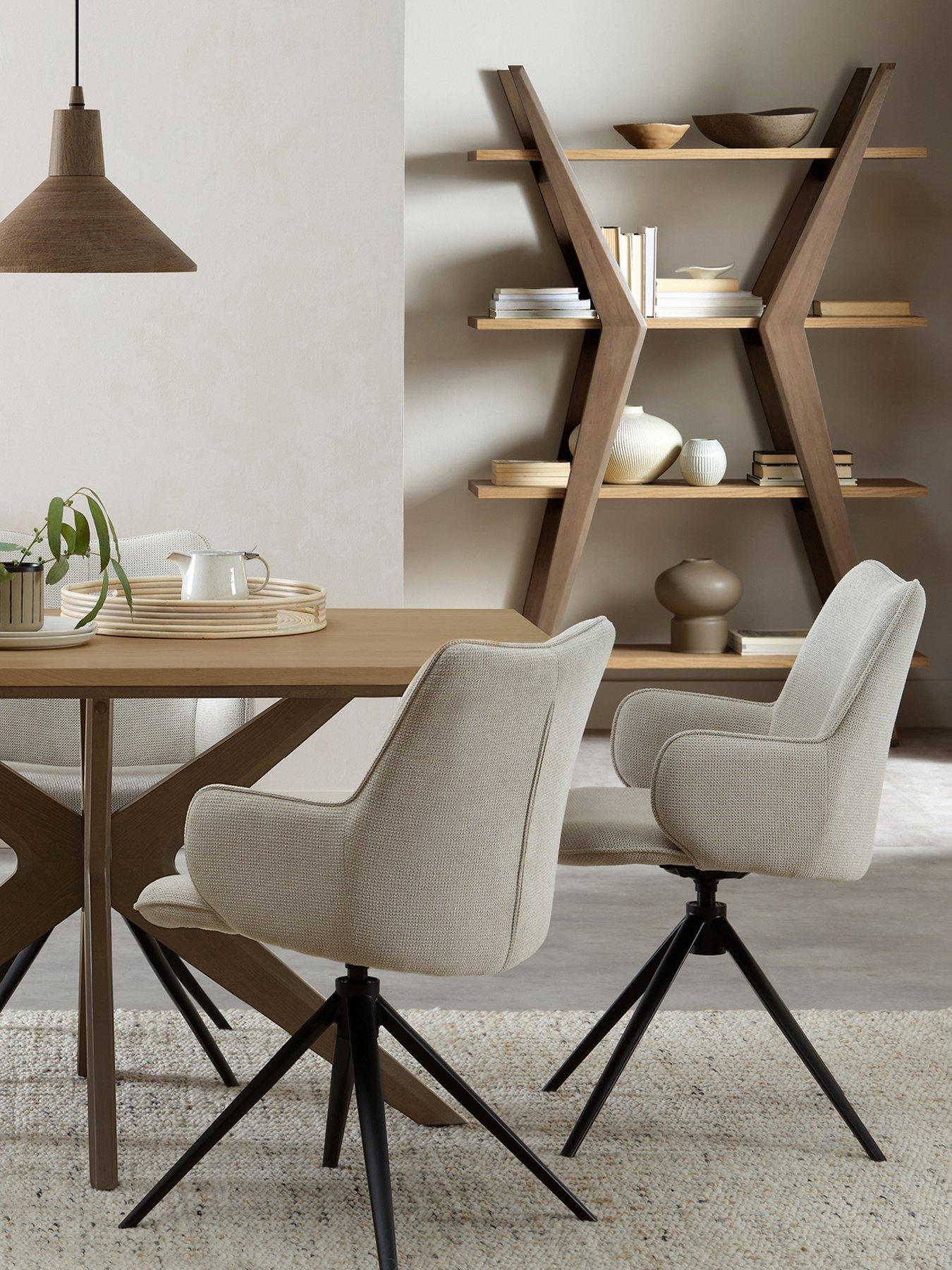 Image 1 of 6 of Bentley Designs Rowan Swivel Dining Chair - Beige