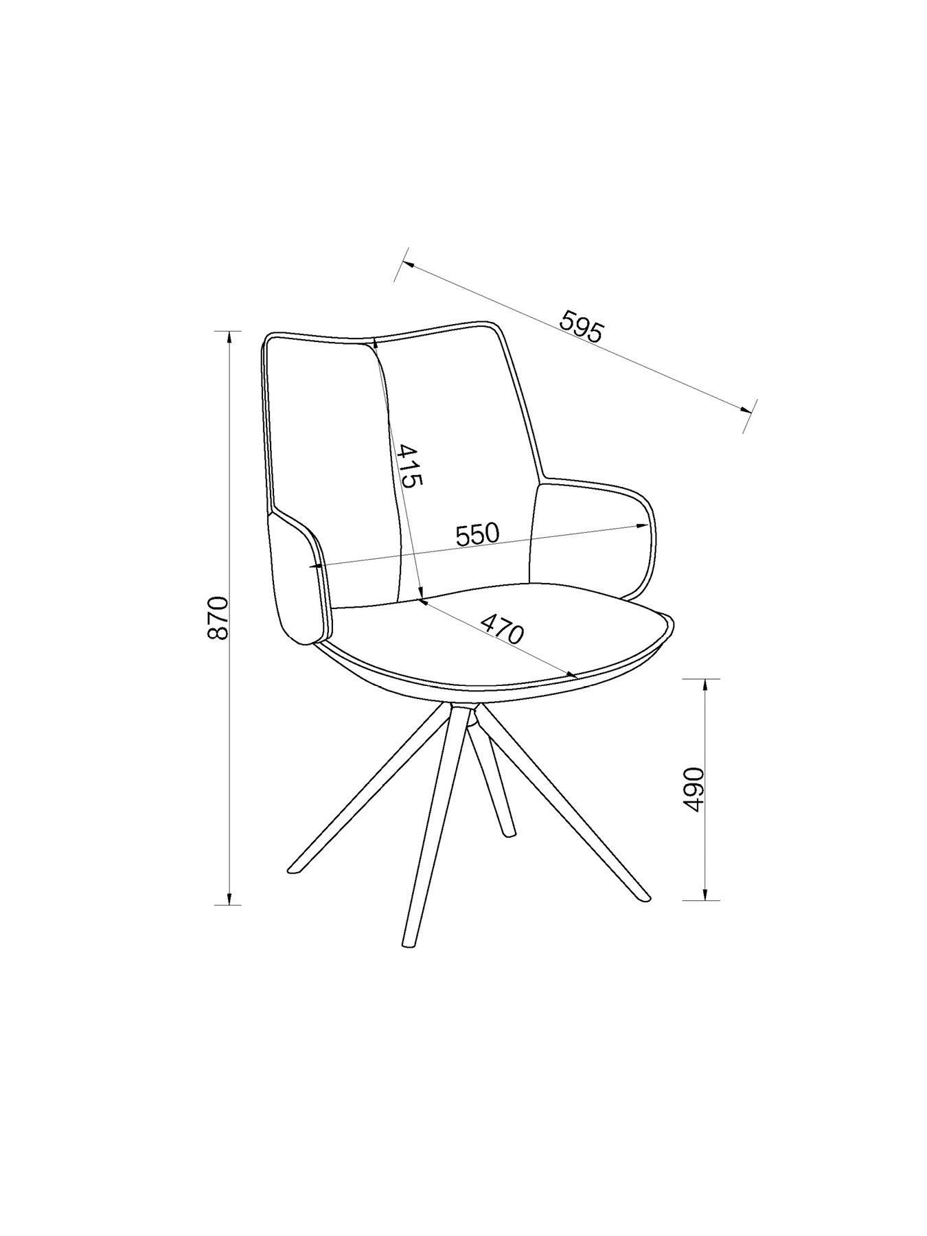 Image 6 of 6 of Bentley Designs Rowan Swivel Dining Chair - Beige
