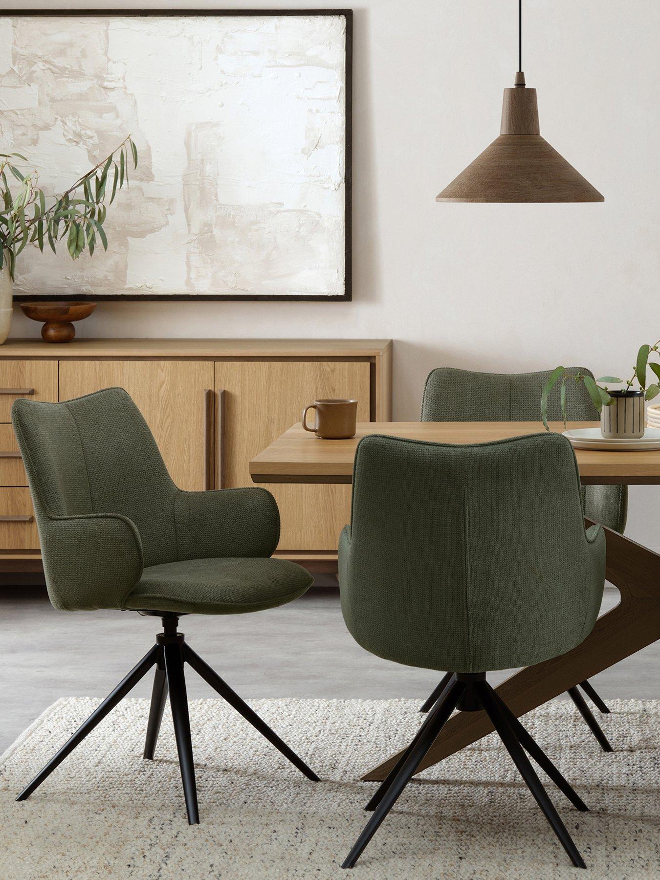 Image 1 of 6 of Bentley Designs Rowan Swivel Dining Chair - Green
