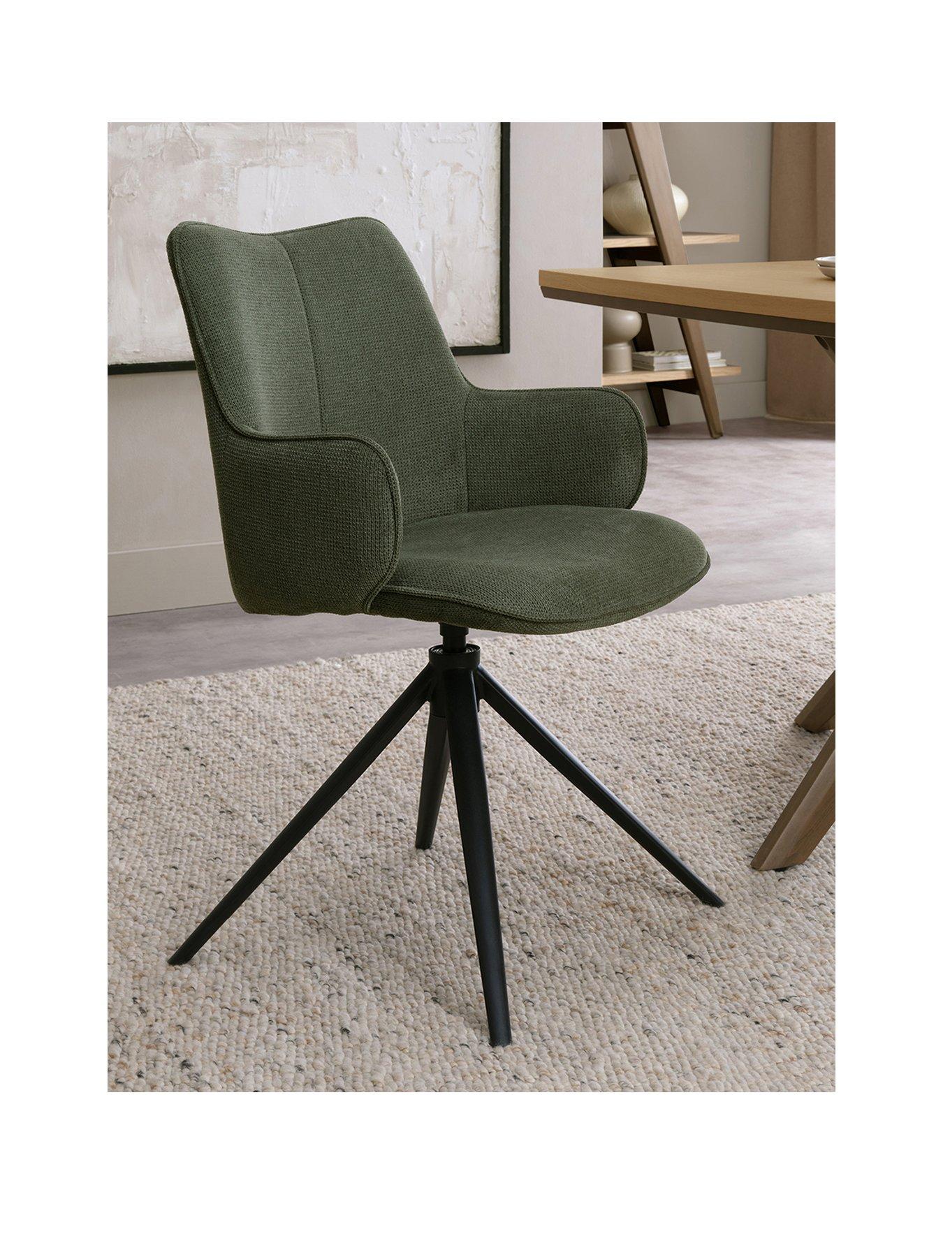 Image 2 of 6 of Bentley Designs Rowan Swivel Dining Chair - Green