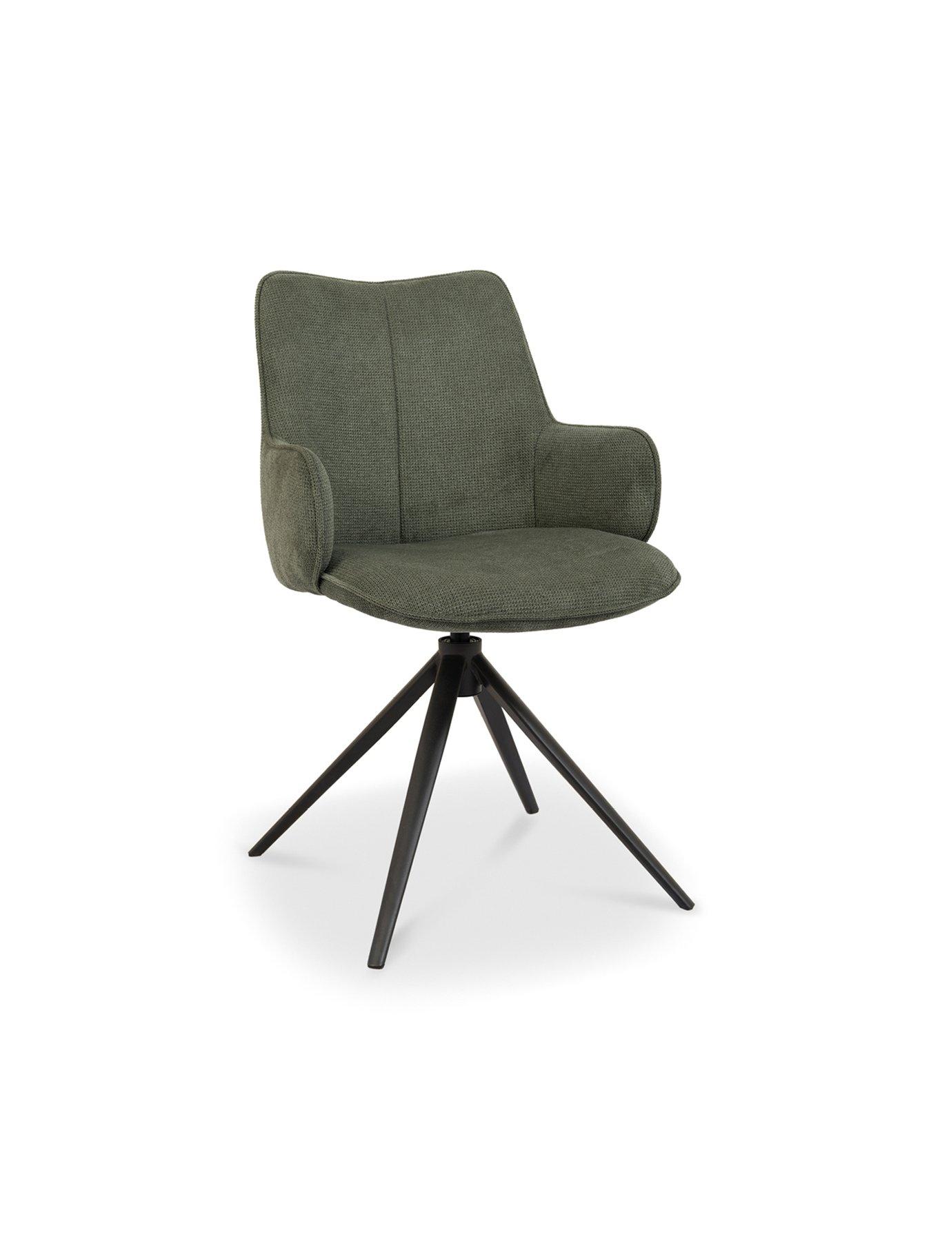 Image 3 of 6 of Bentley Designs Rowan Swivel Dining Chair - Green