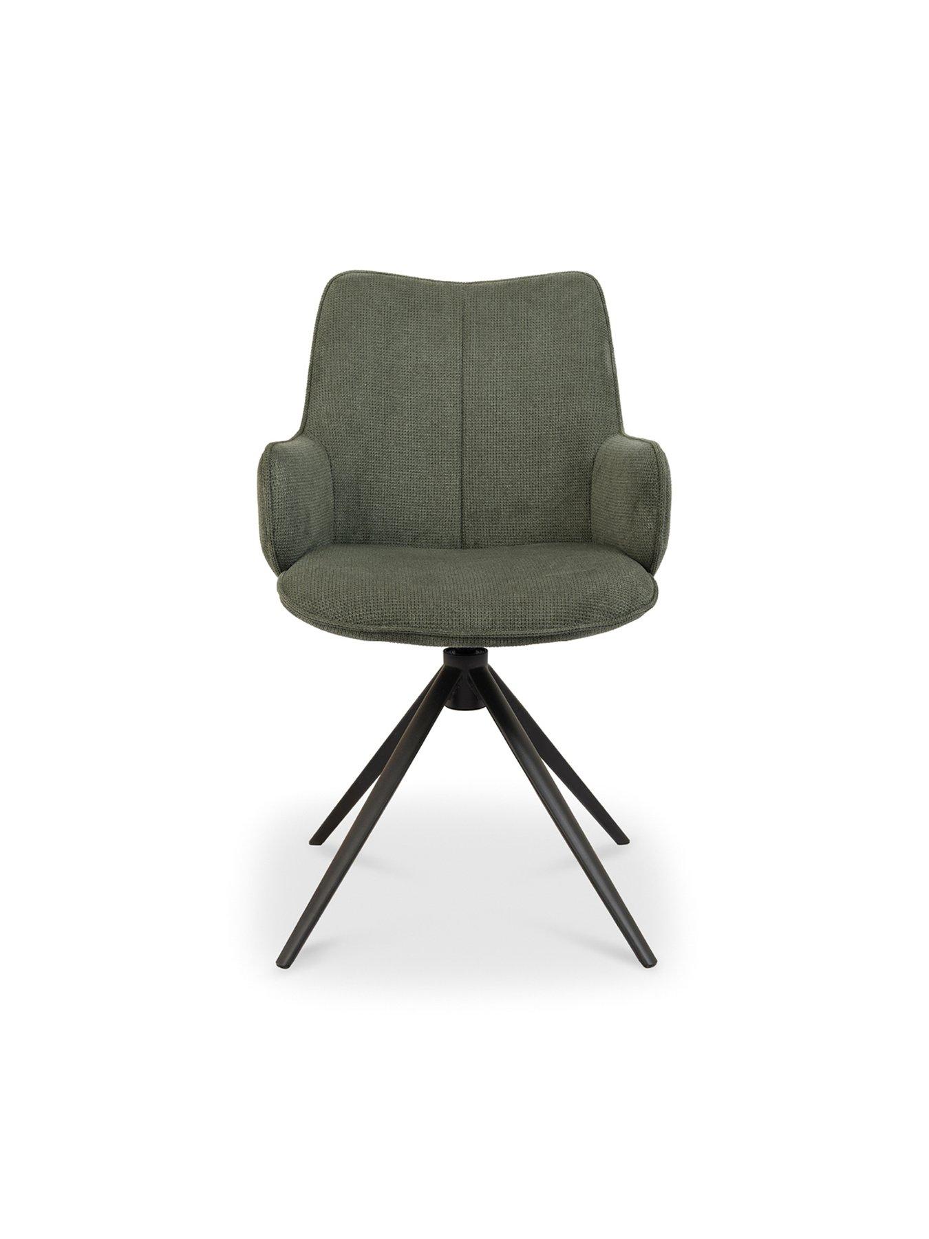 Image 4 of 6 of Bentley Designs Rowan Swivel Dining Chair - Green