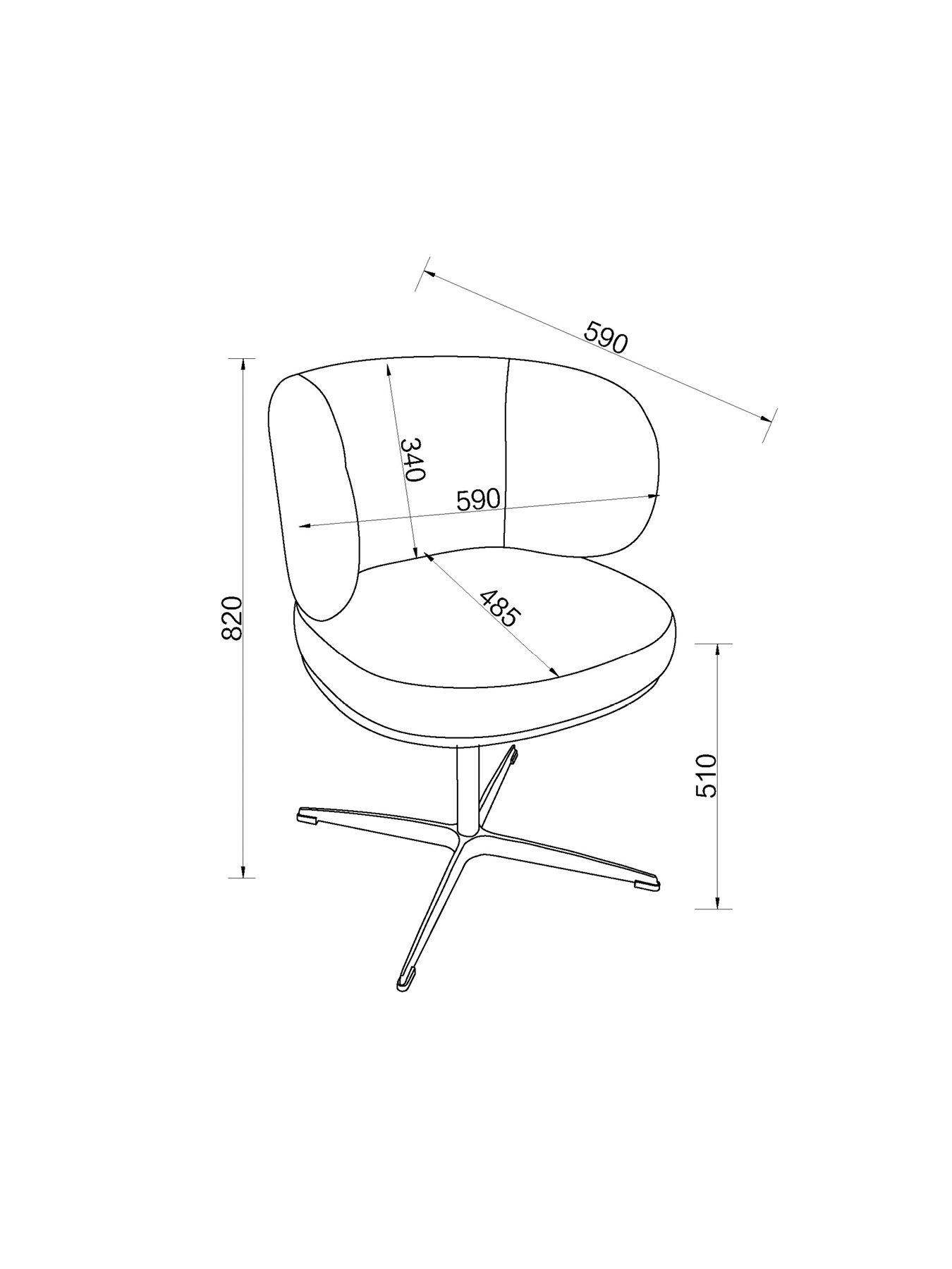 Image 6 of 6 of Bentley Designs Marcel Swivel Pair Of Dining Chairs - Grey