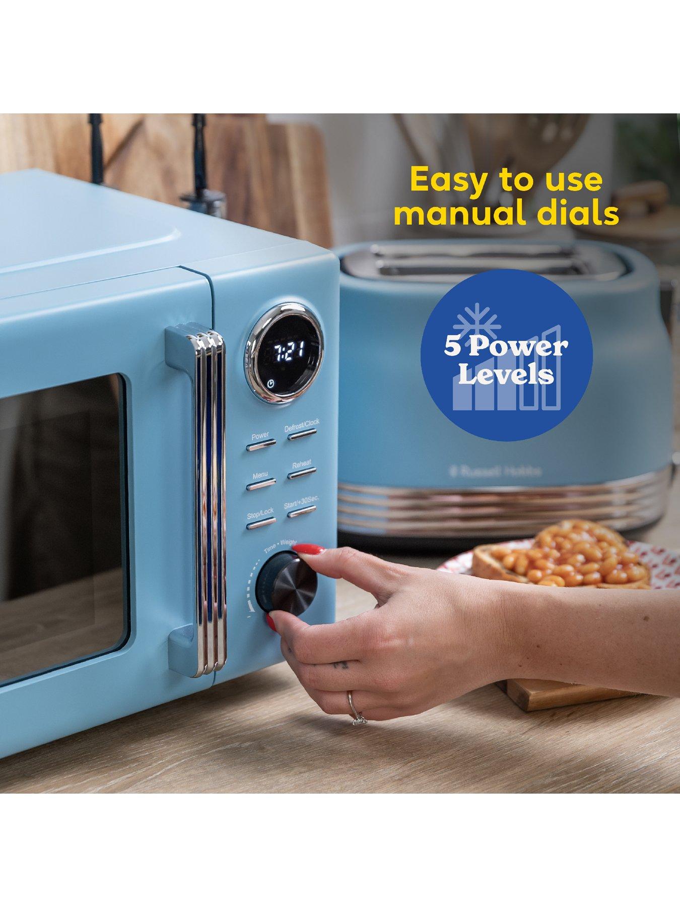 Image 6 of 7 of Russell Hobbs Russell Hobbs Hanley 20 Litre Retro Blue Digital Microwave