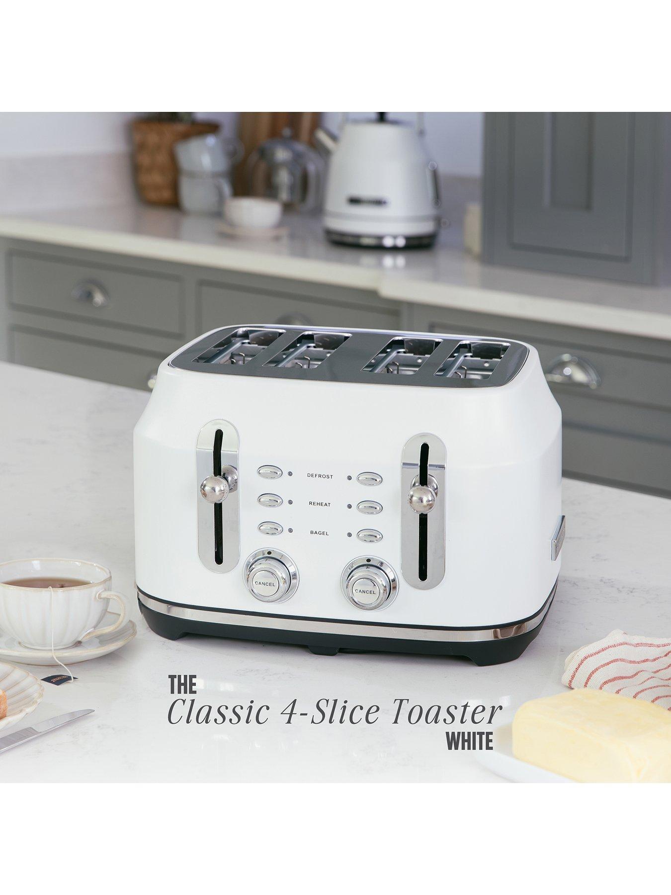 Image 2 of 7 of Rangemaster Classic Collection 4 Slice White Toaster