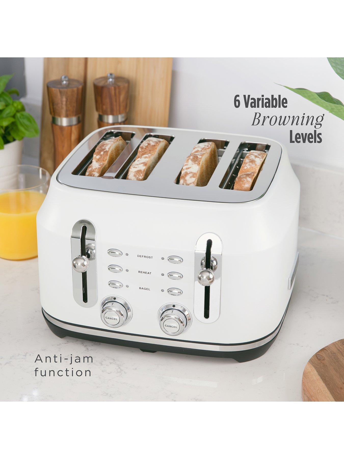 Image 7 of 7 of Rangemaster Classic Collection 4 Slice White Toaster